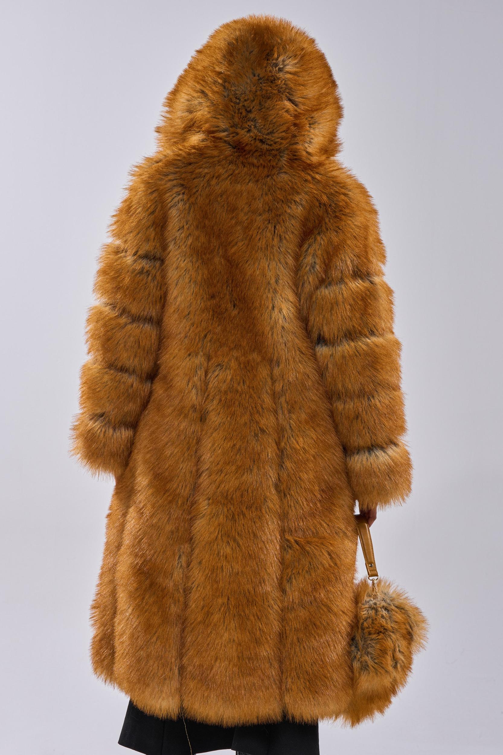 OLD MONEY FAUX FUR COAT Product Image