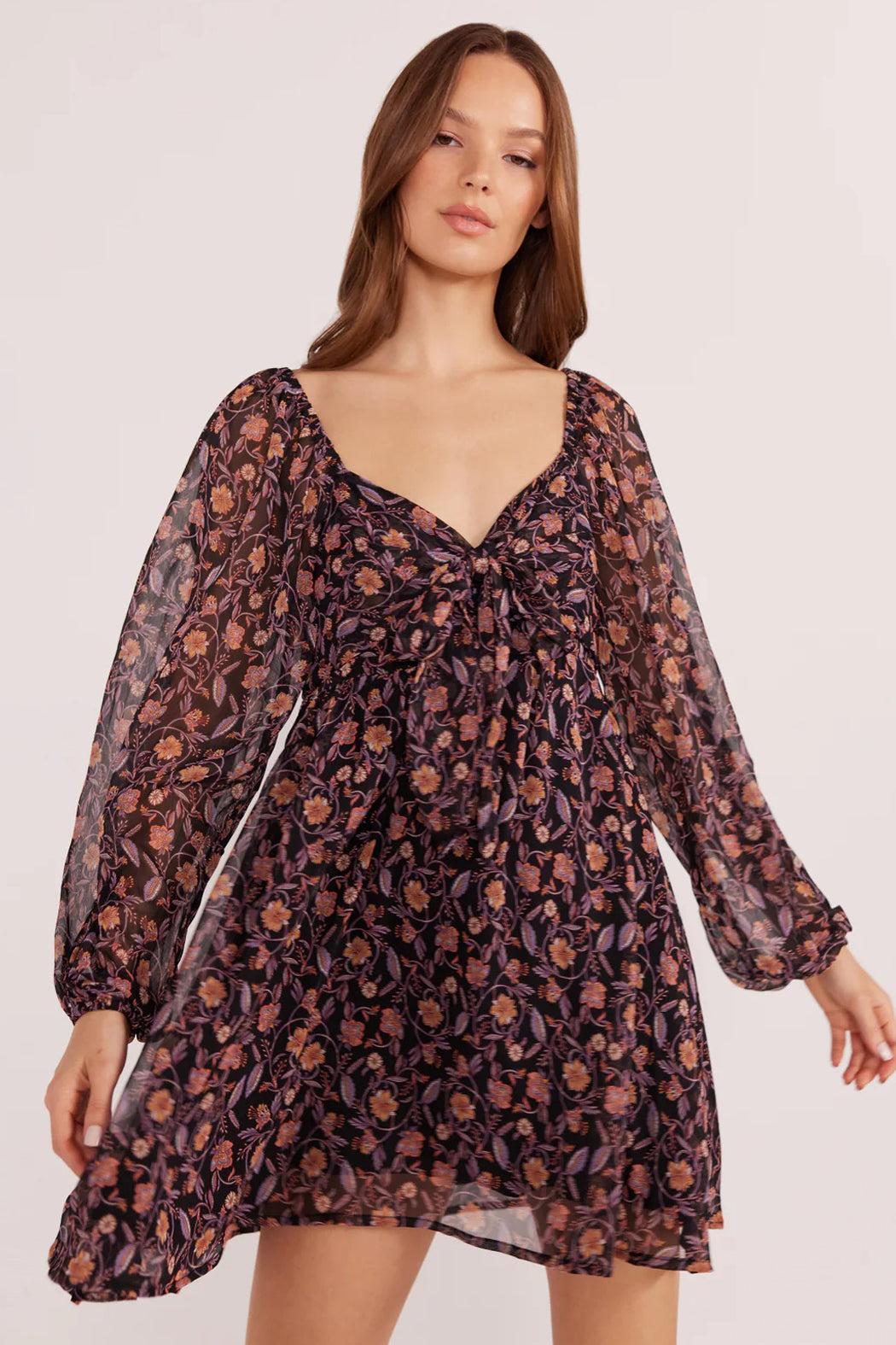 Regal Babydoll Mini Dress Product Image