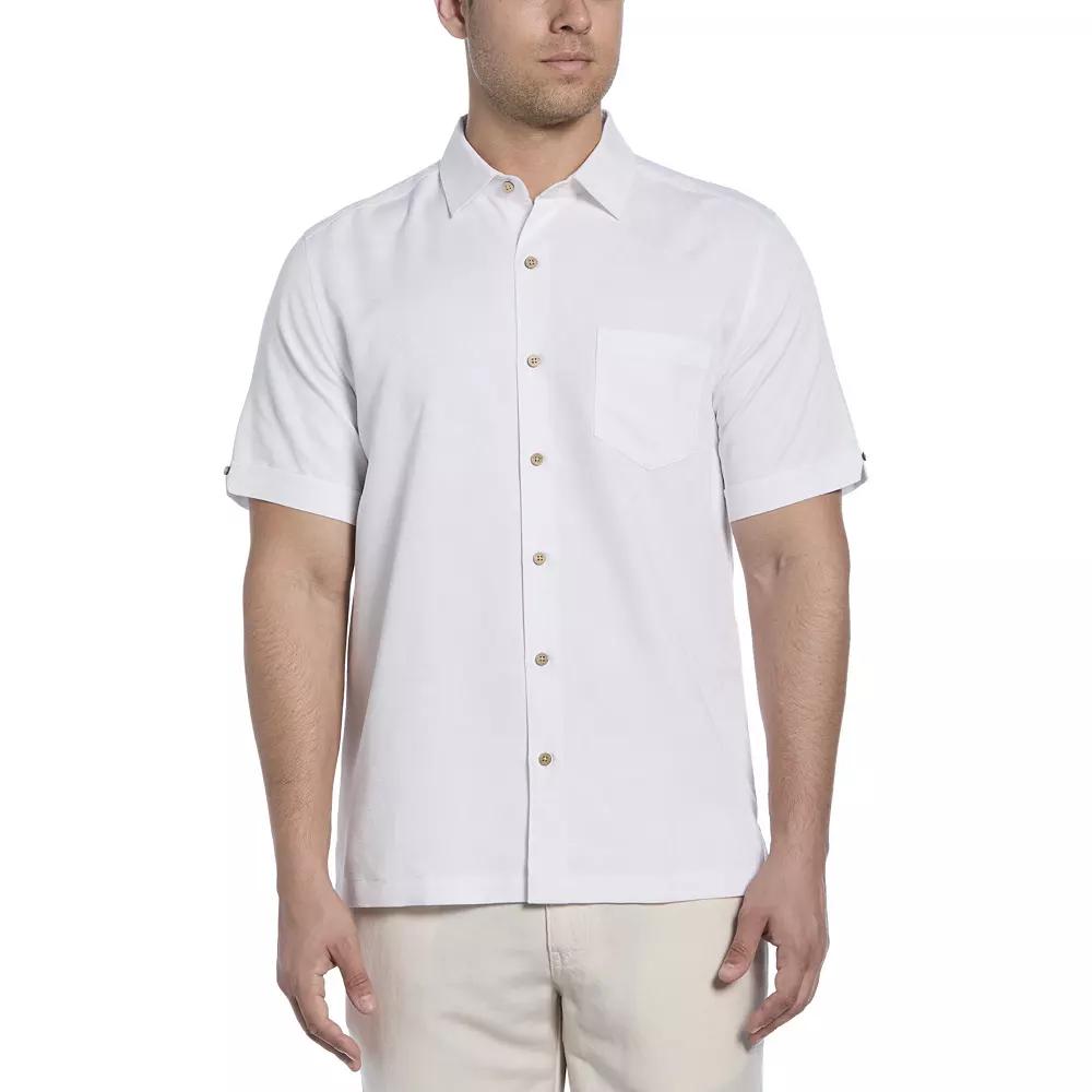 Men's Cubavera Short Sleeve Jacquard Button-Down Shirt,  Product Image
