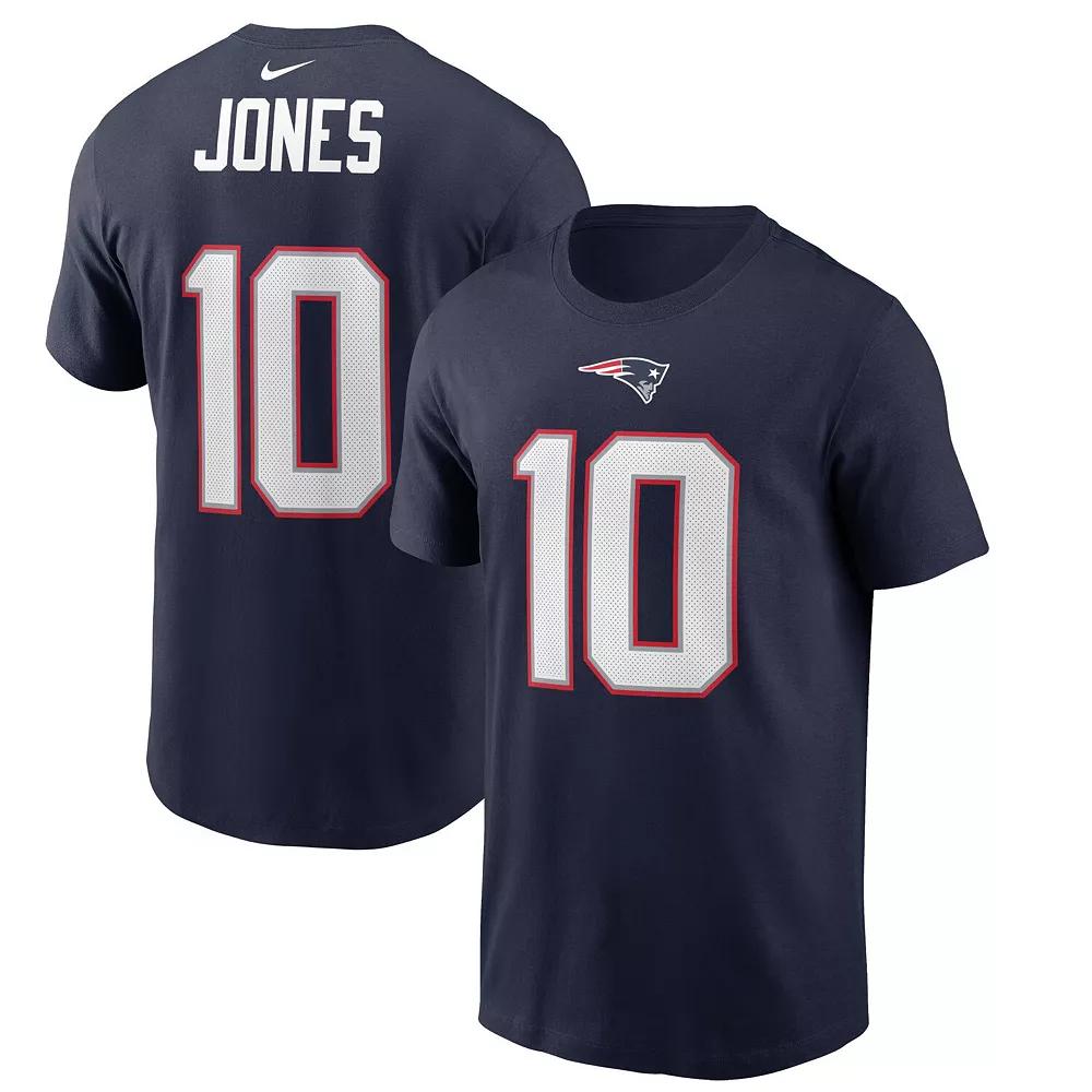 Men's Nike Mac Jones Navy New England Patriots Player Name & Number T-Shirt, Size: Medium, Blue Product Image
