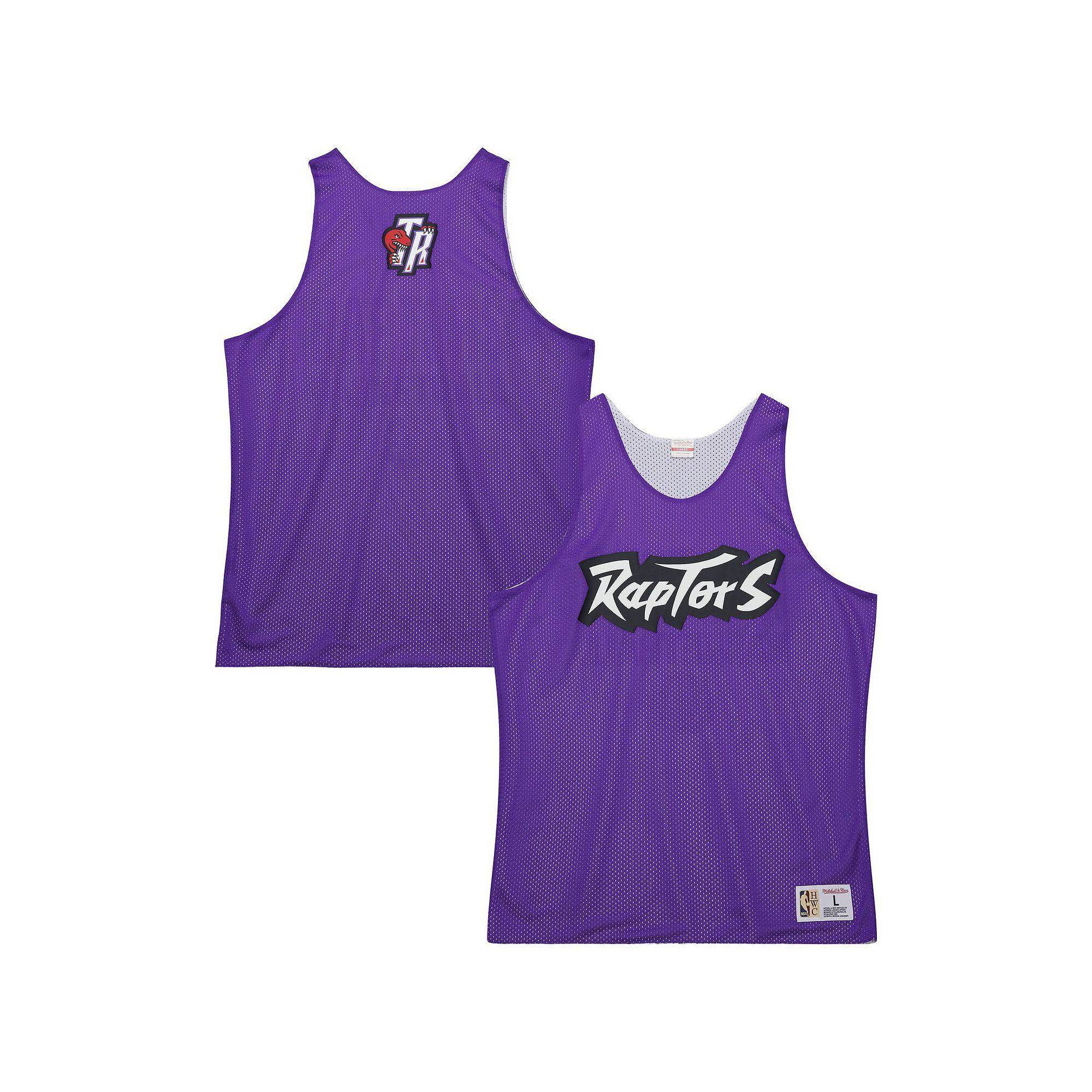 Men's Mitchell & Ness Purple/White Toronto Raptors Hardwood Classics Reversible Mesh Practice Jersey, Size: Large, Rpt Purple Product Image