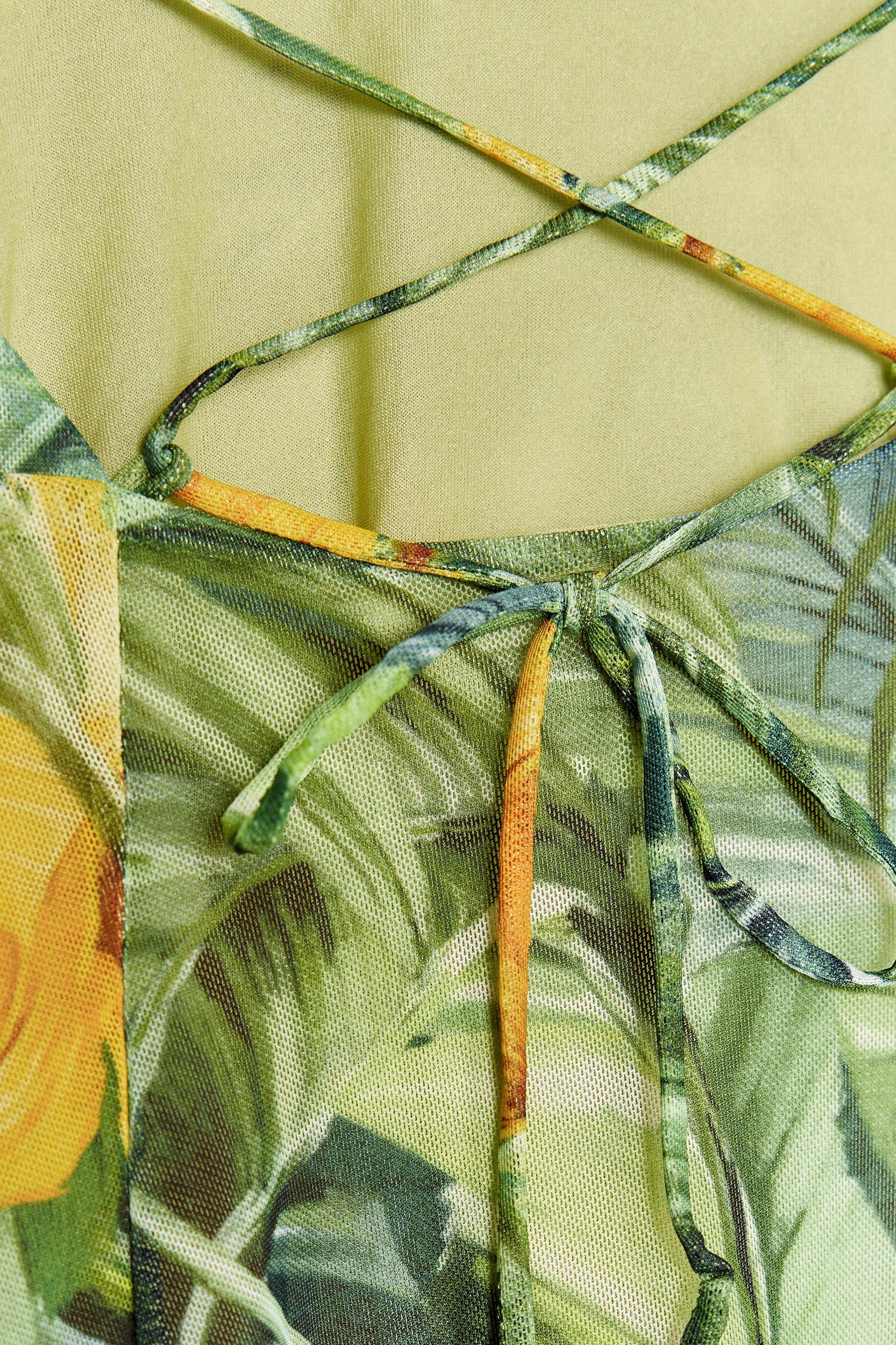 PRINTED TULLE MINI DRESS Product Image