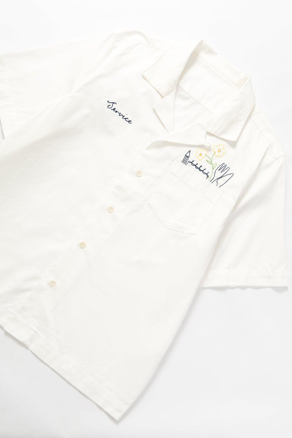 Service Works - Light Twill Necessities Short Sleeve Shirt - Off White Product Image