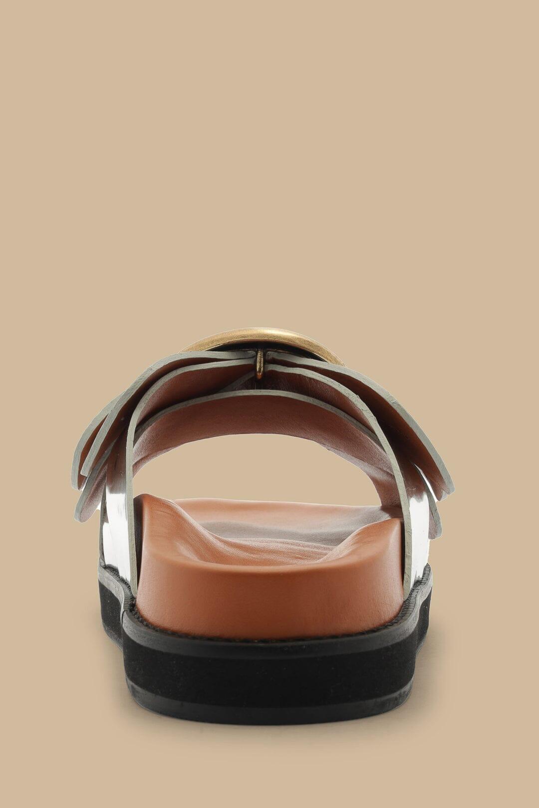 Silver Daisy Slide Sandal Product Image