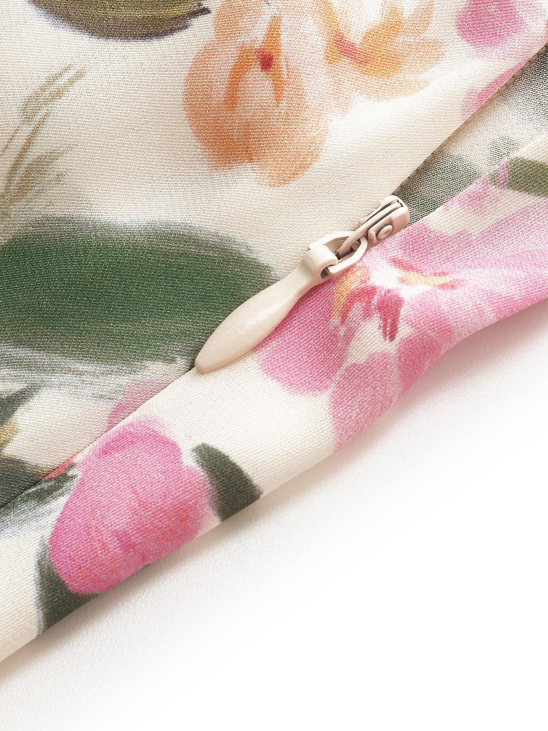 19MM Mulberry Silk Floral Print Women Skirt Product Image