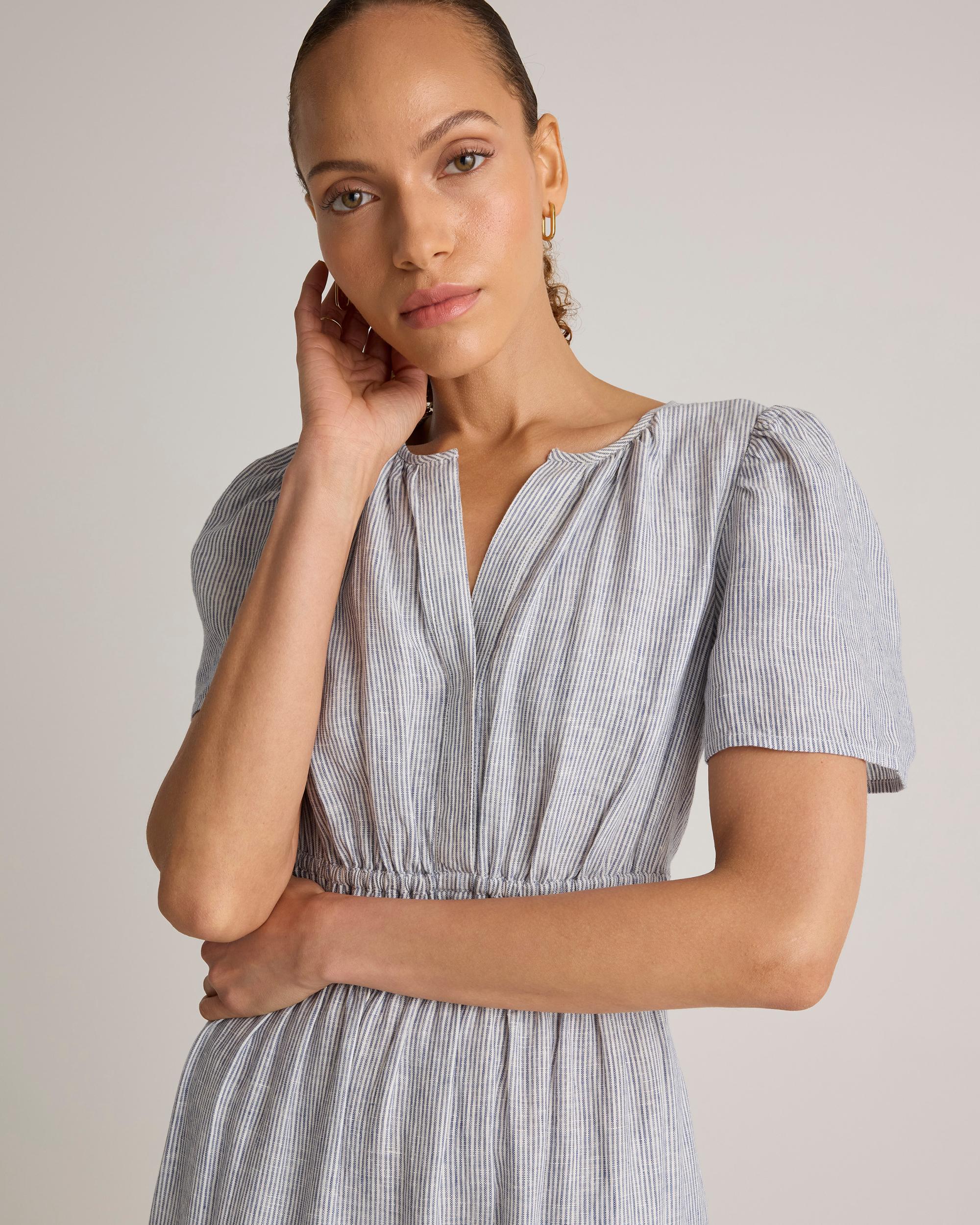 Quince | Women's 100% European Linen Tiered Maxi Dress Size XS Product Image