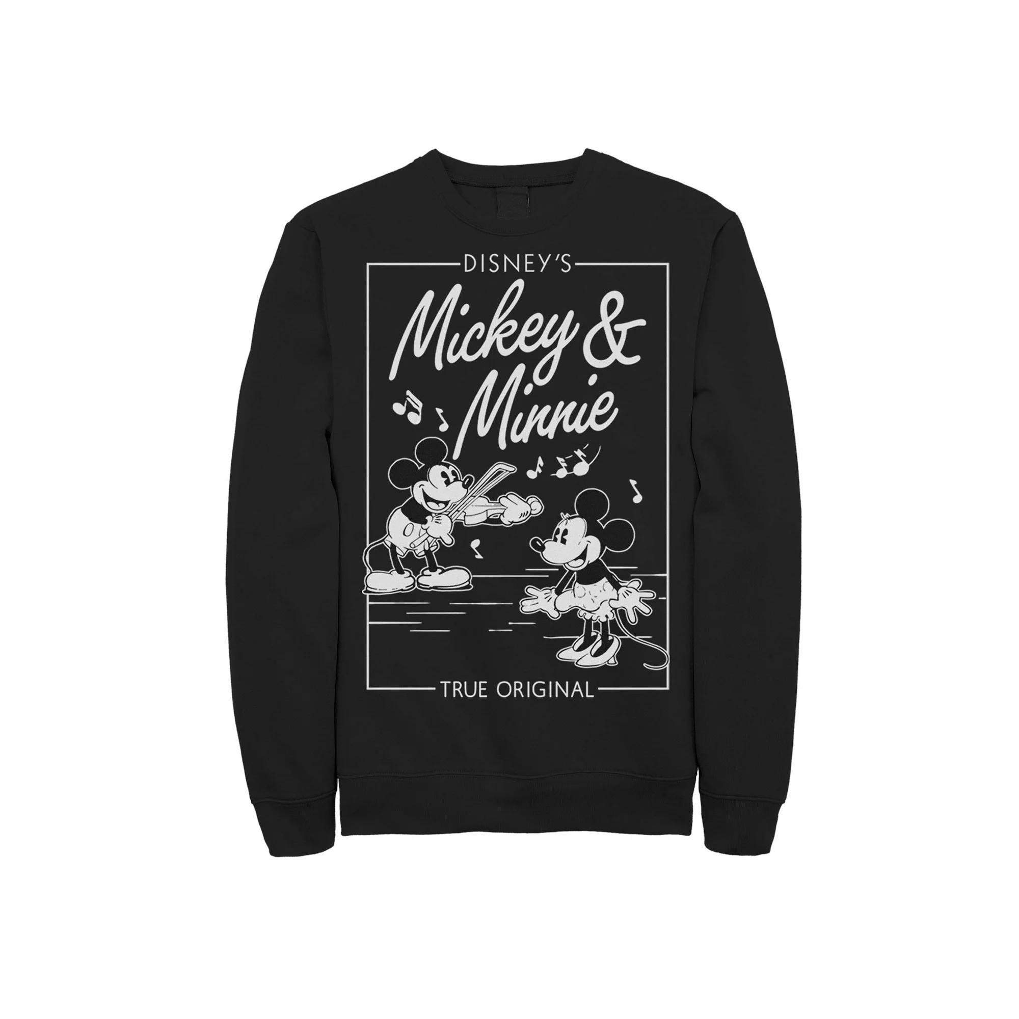 Disney's Mickey & Minnie Big & Tall Classic Music Couple True Original Fleece Sweatshirt, Men's,  Product Image