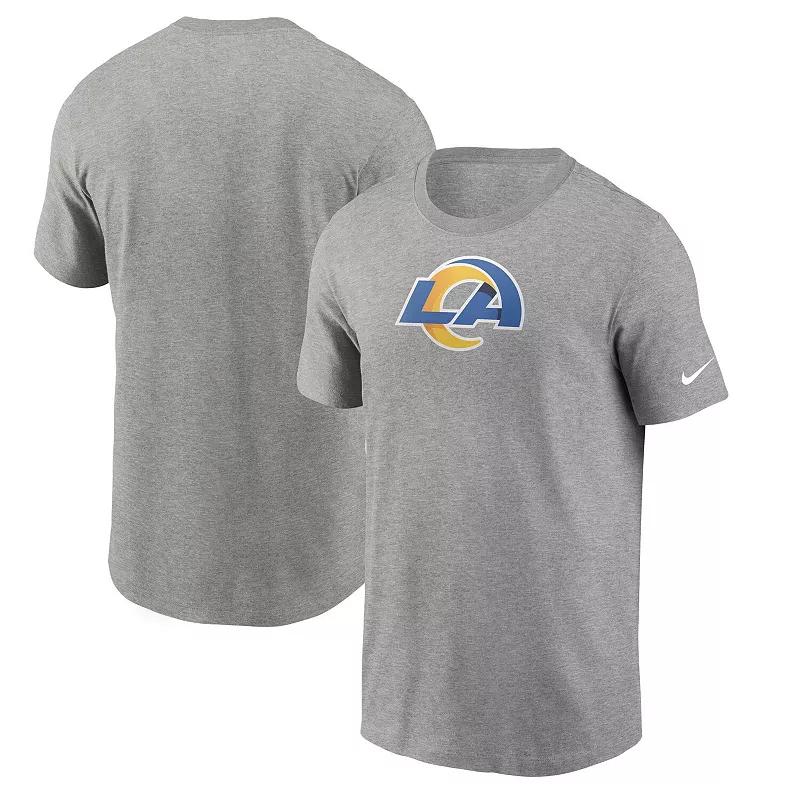 Men's Nike Heathered Gray Los Angeles Rams Primary Logo T-Shirt,  Product Image