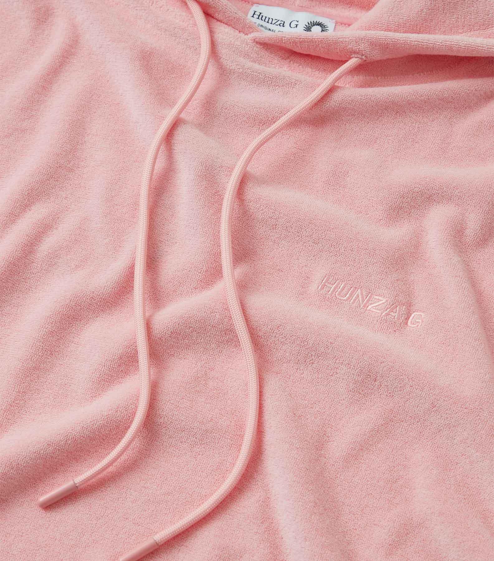 Terry Towelling Hoodie - Pink Product Image