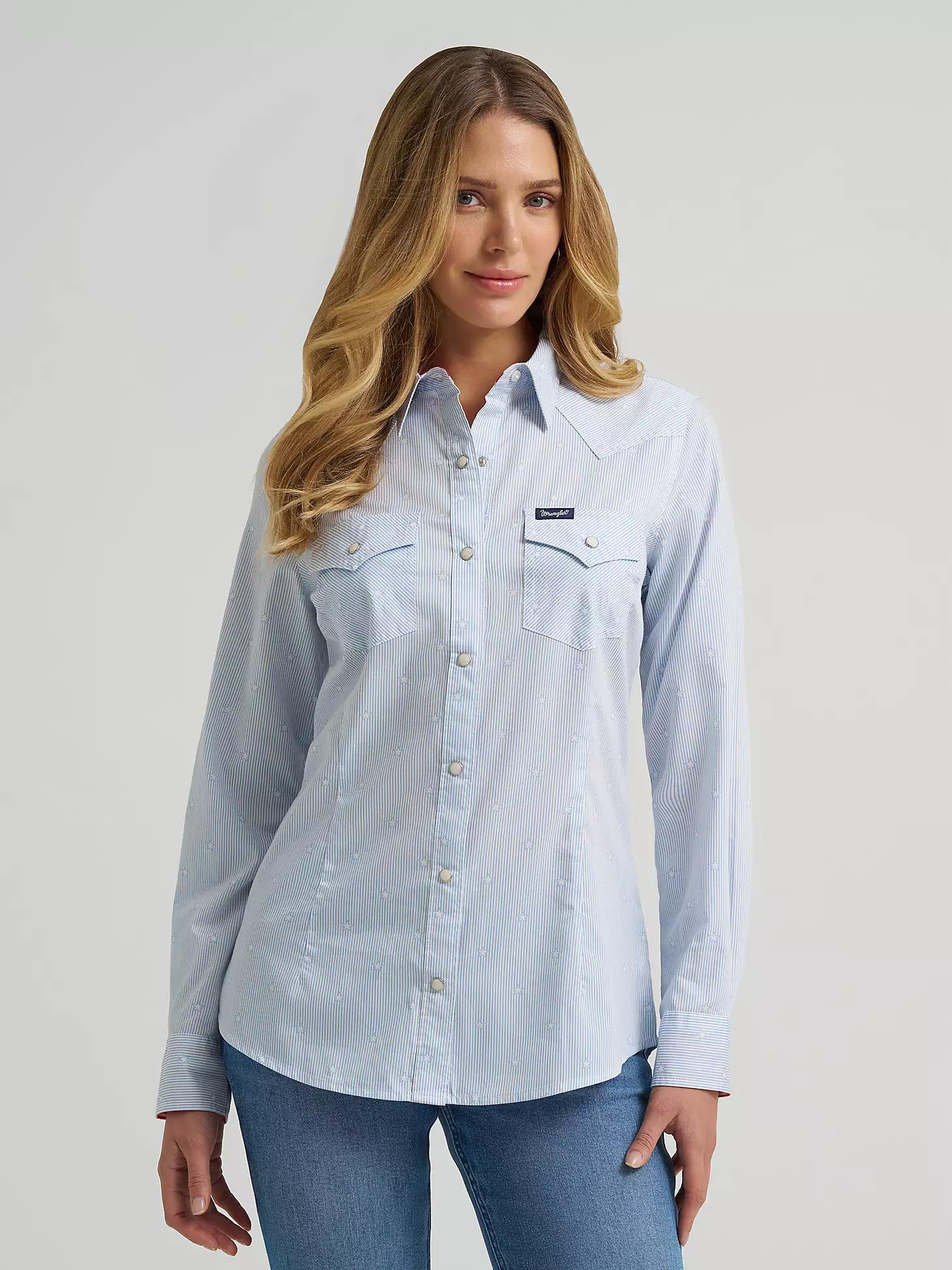 Women's Wrangler Olivia Western Slim Snap Shirt | Women's TOPS | Wrangler® Product Image