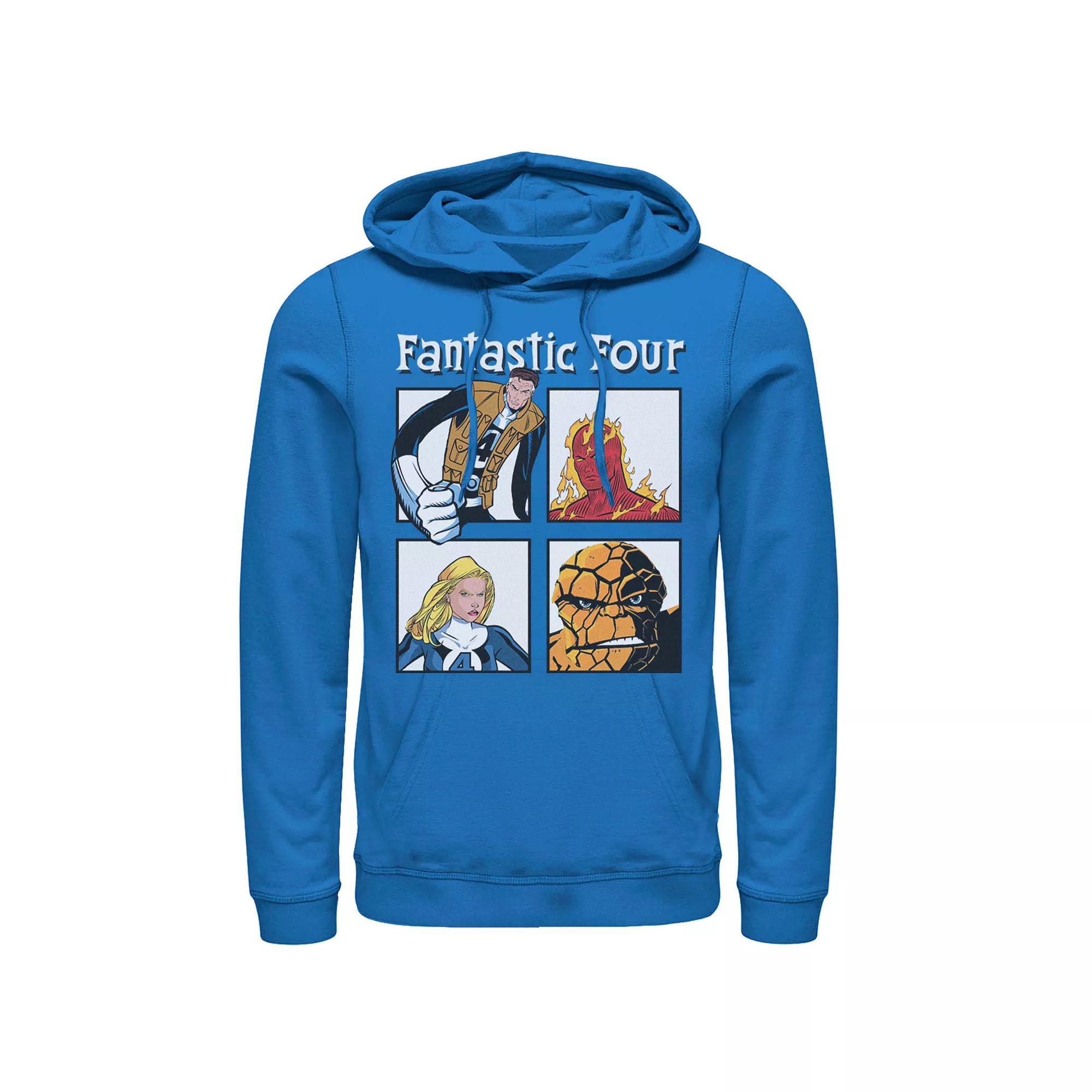 Men's Marvel Fantastic Four Ready To Fight Portrait Panels Hoodie,  Product Image
