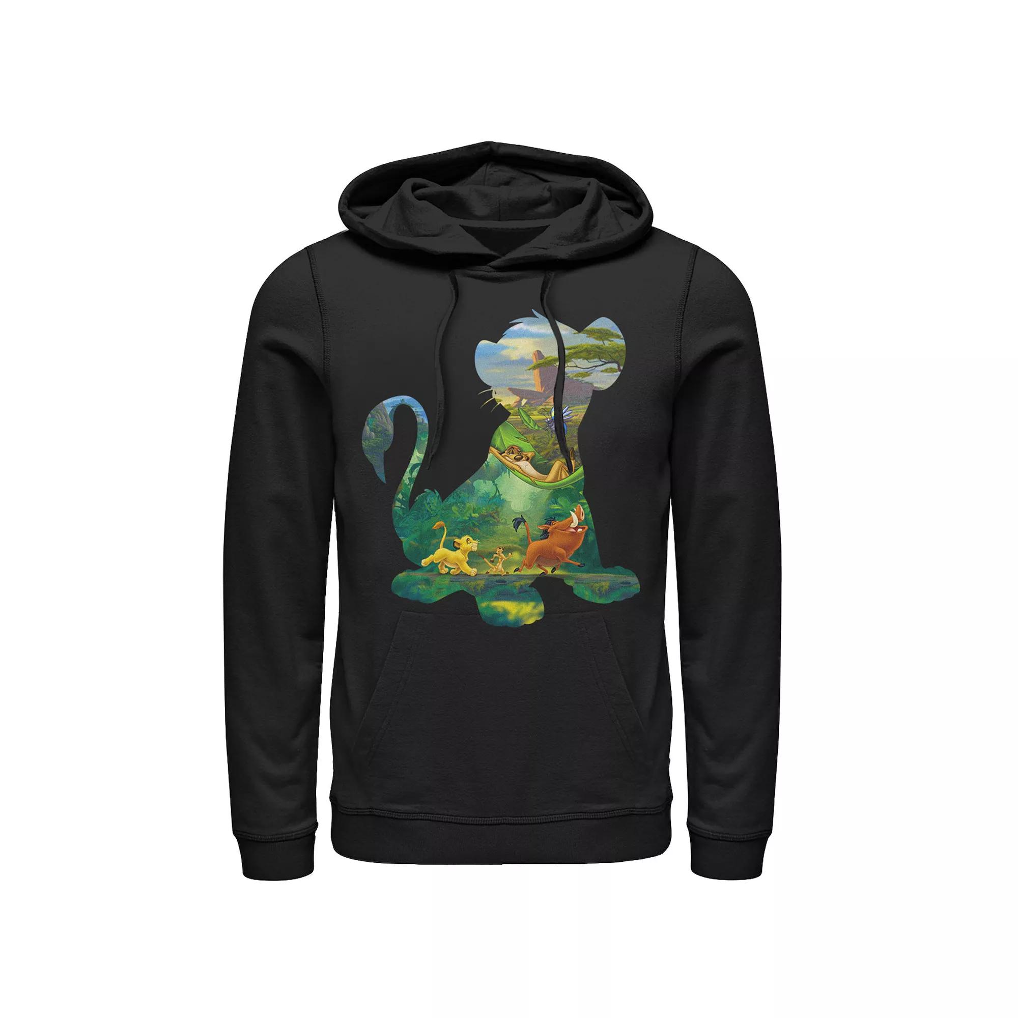 Disney's Lion King Simba Silhouette Timon Pumbaa Zazu Men's Pullover Hoodie,  Product Image