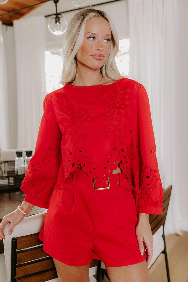 Small Town Parade Embroidered Top Product Image