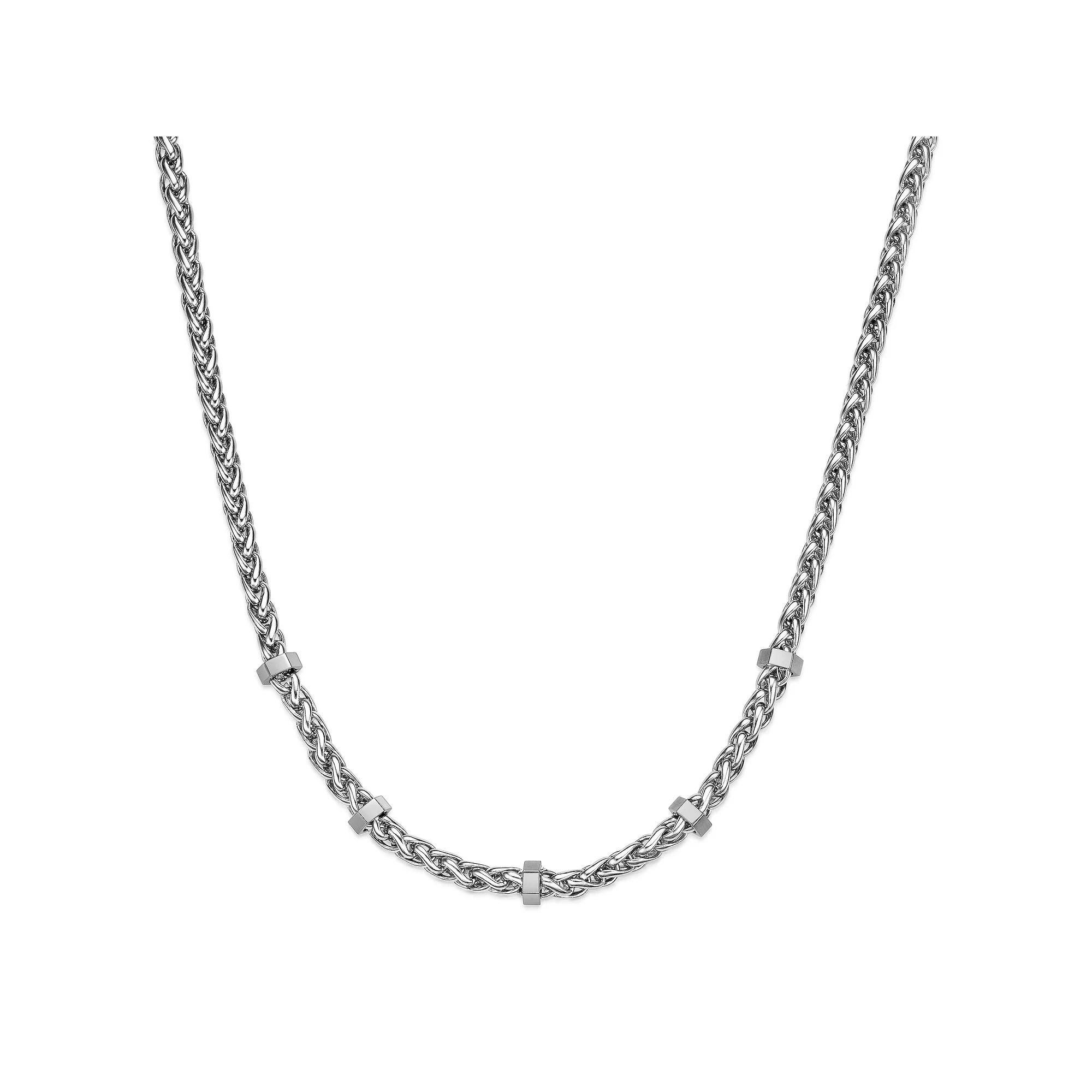 Men's LYNX Stainless Steel Wheat Chain Necklace, Size: 22" Product Image