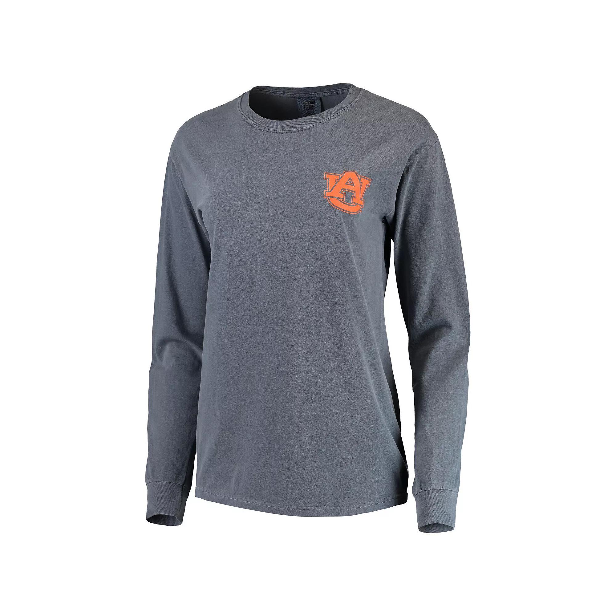 Women's Navy Auburn Tigers Comfort Colors Campus Skyline Long Sleeve Over Product Image