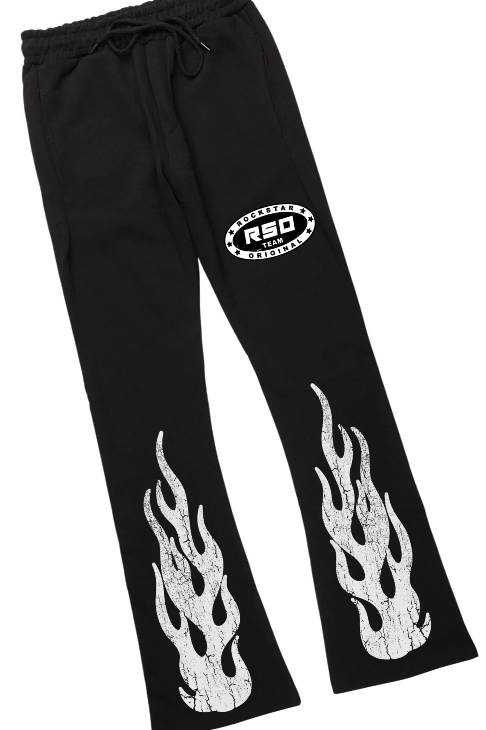 Amos Black/White T-Shirt/Stacked Flare Track Set Male Product Image