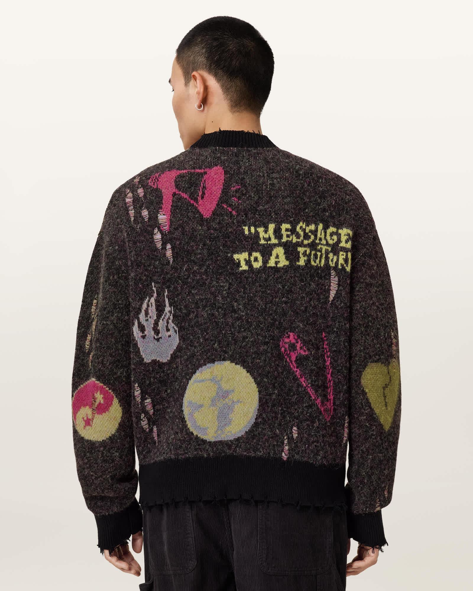 Emotive Oversized Jacquard Cardigan Product Image