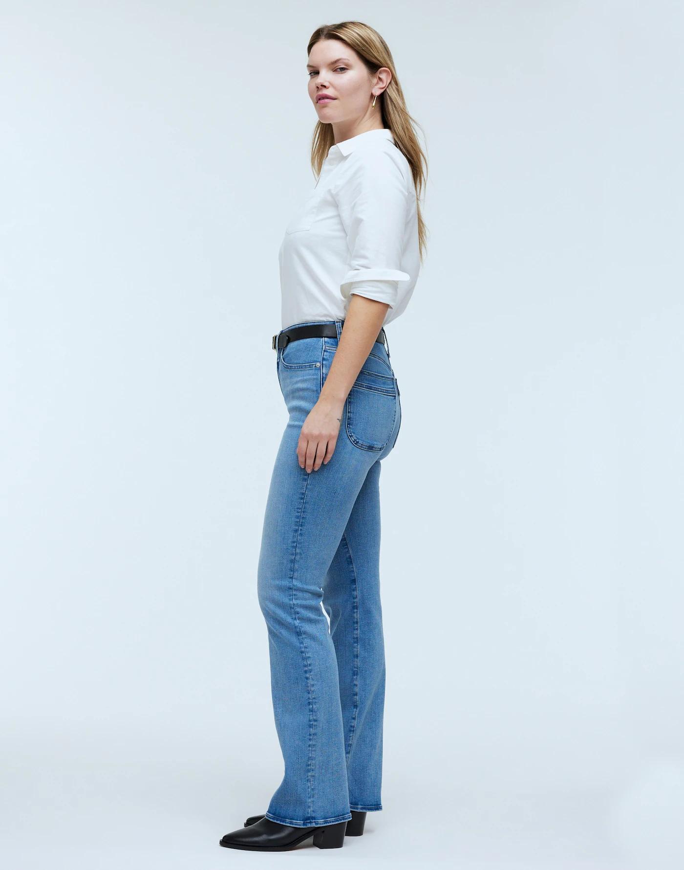 Curvy Kick Out Full-Length Jeans in Merrigan Wash Product Image