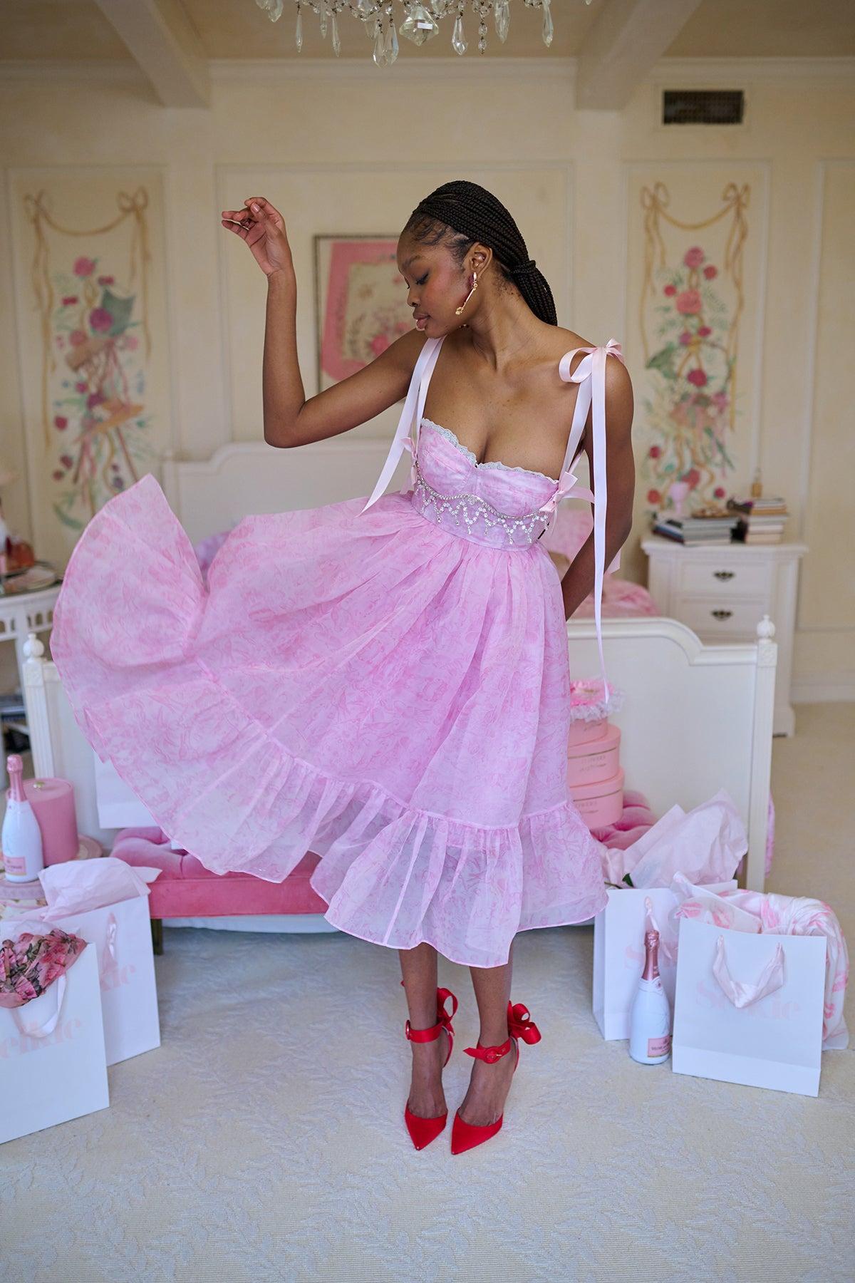 The Pink Porcelain French Corset Puff Dress Product Image