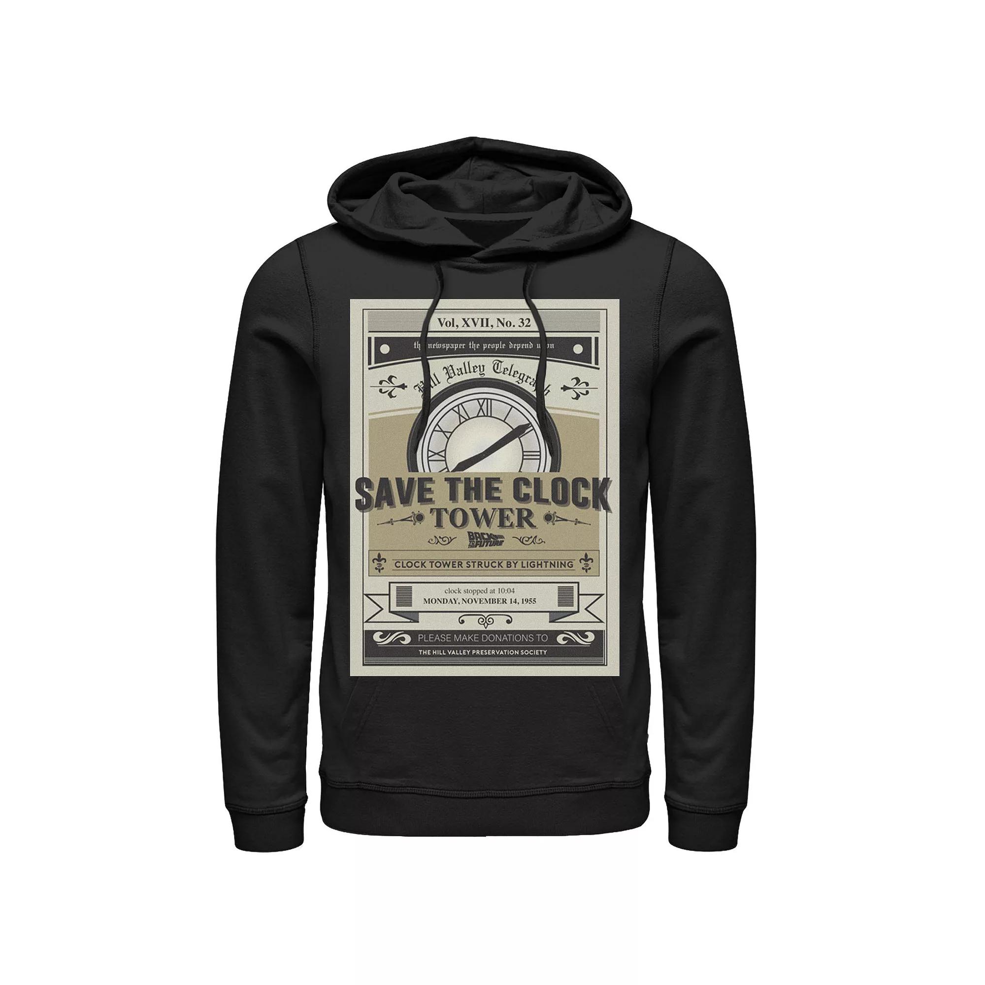 Men's Back to the Future Clock Tower Poster Hoodie,  Product Image