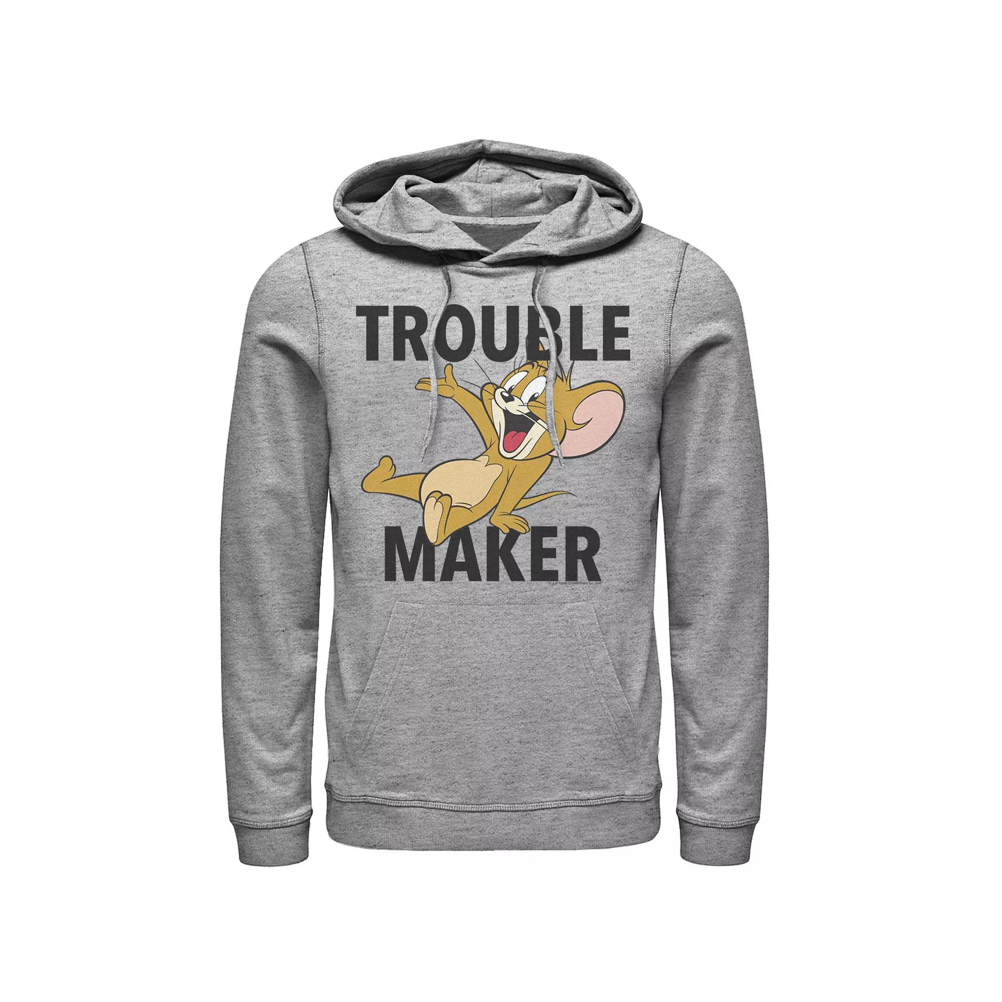 Mens Tom And Jerry Trouble Maker Portrait Hoodie, Men's,  Product Image