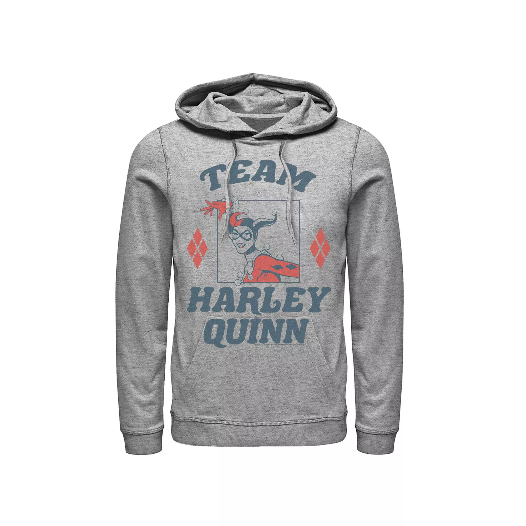 Men's Batman Team Harley Quinn Vintage Portrait Hoodie,  Product Image