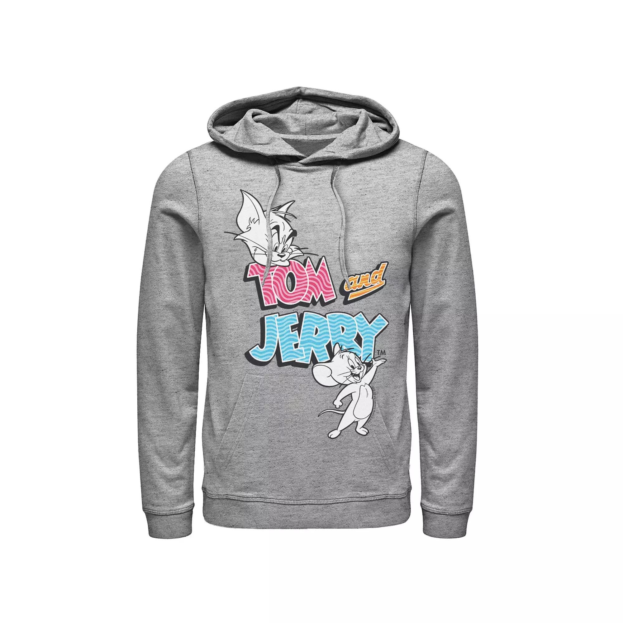 Men's Tom And Jerry Patterned Logo Stamp Portrait Hoodie,  Product Image