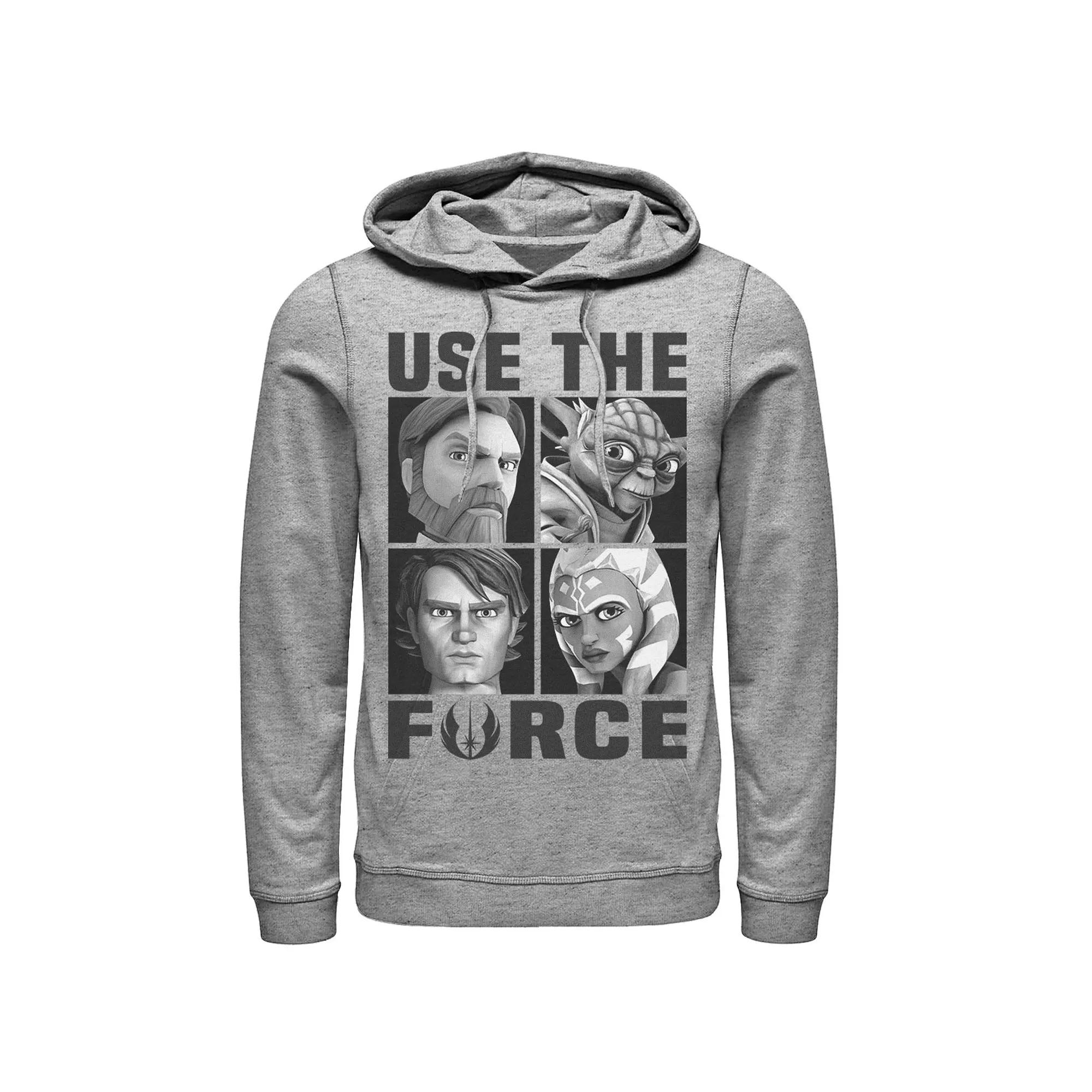Men's Star Wars: Clone Wars Use The Force Character Box Up Hoodie,  Product Image