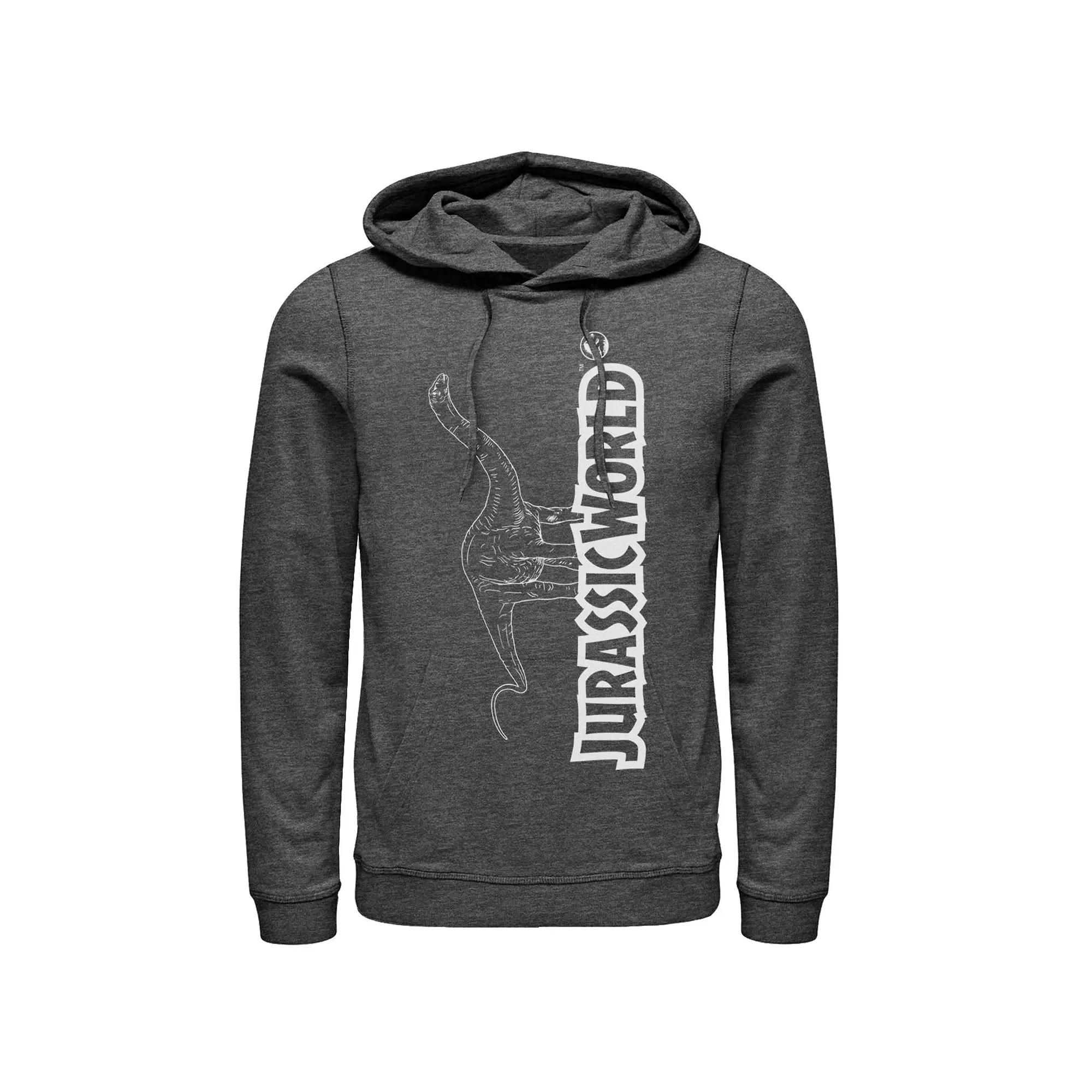 Men's Jurassic World Longneck Dinosaur Title Logo Outline Hoodie,  Product Image