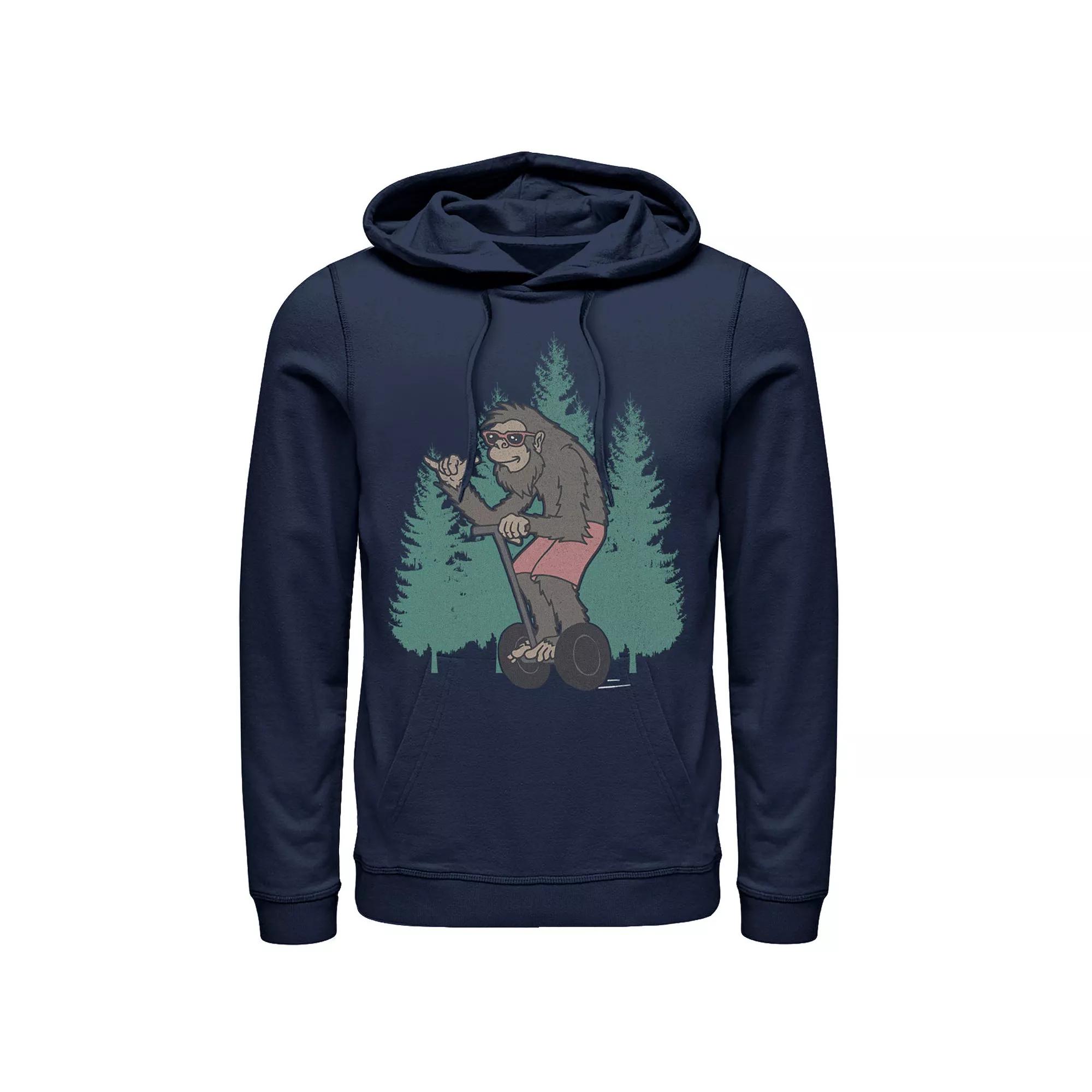 Men's Sasquatch On A Segway Sketch Hoodie,  Product Image