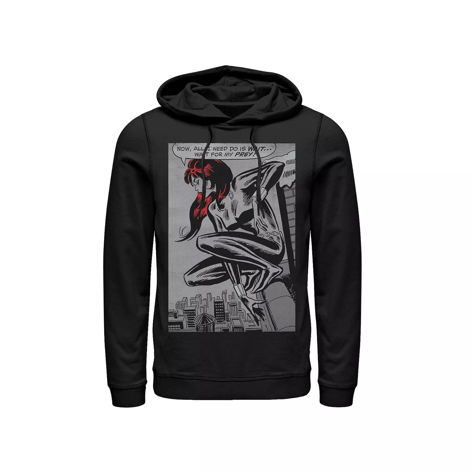 Men's Marvel Black Widow Classic Retro Panel Art Hoodie,  Product Image