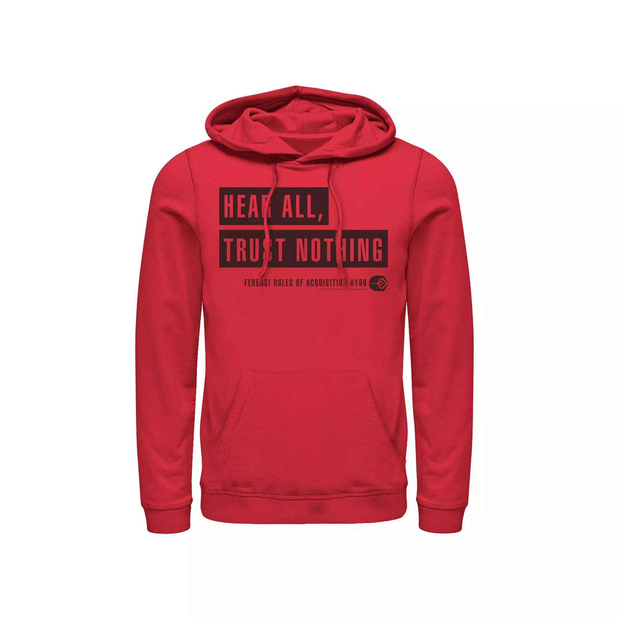 Men's Star Trek DS9 Ferengi Acquisition #190 Hoodie, Size: 3XL, Red Product Image
