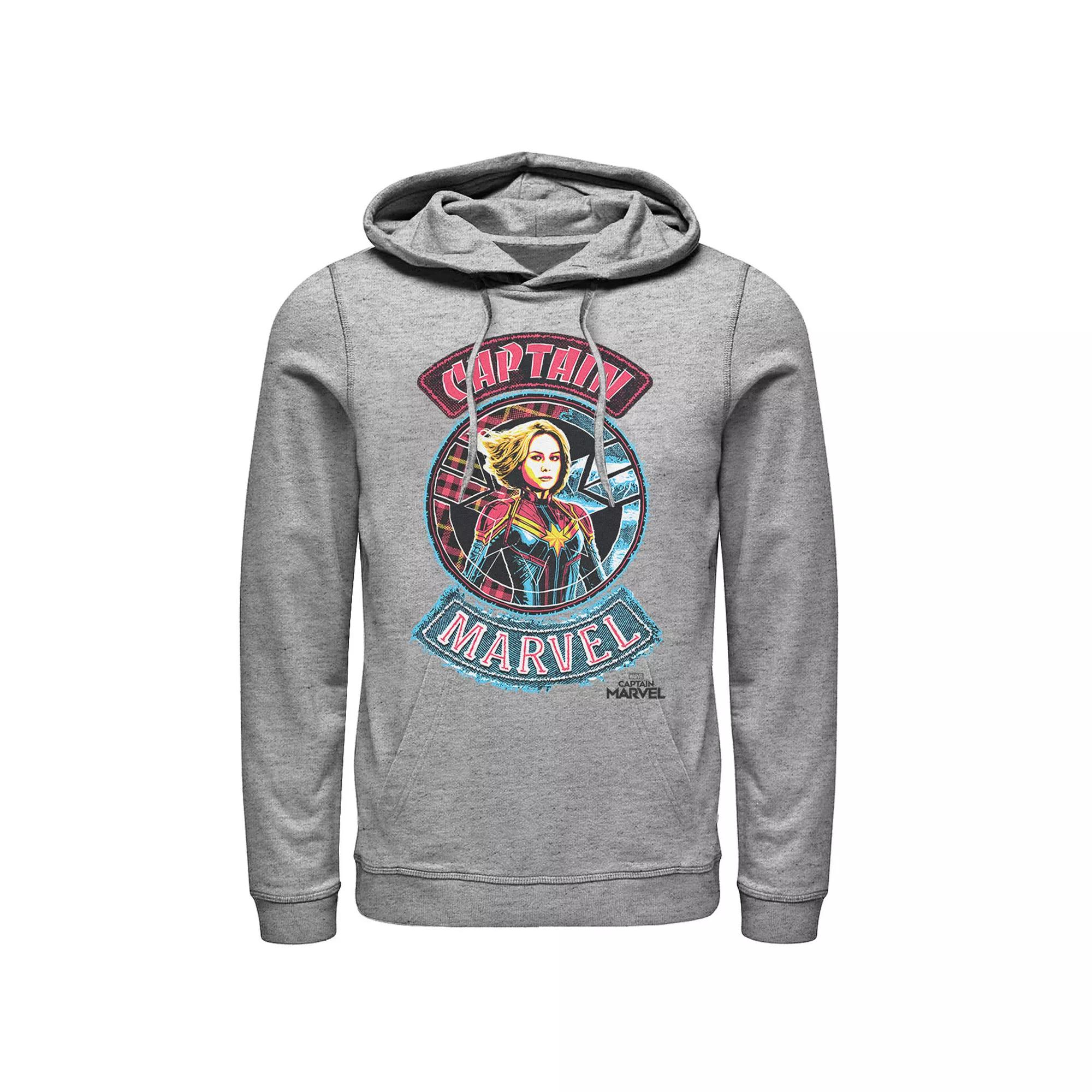 Men's Marvel Captain Marvel Stitched Patched Portrait Hoodie,  Product Image
