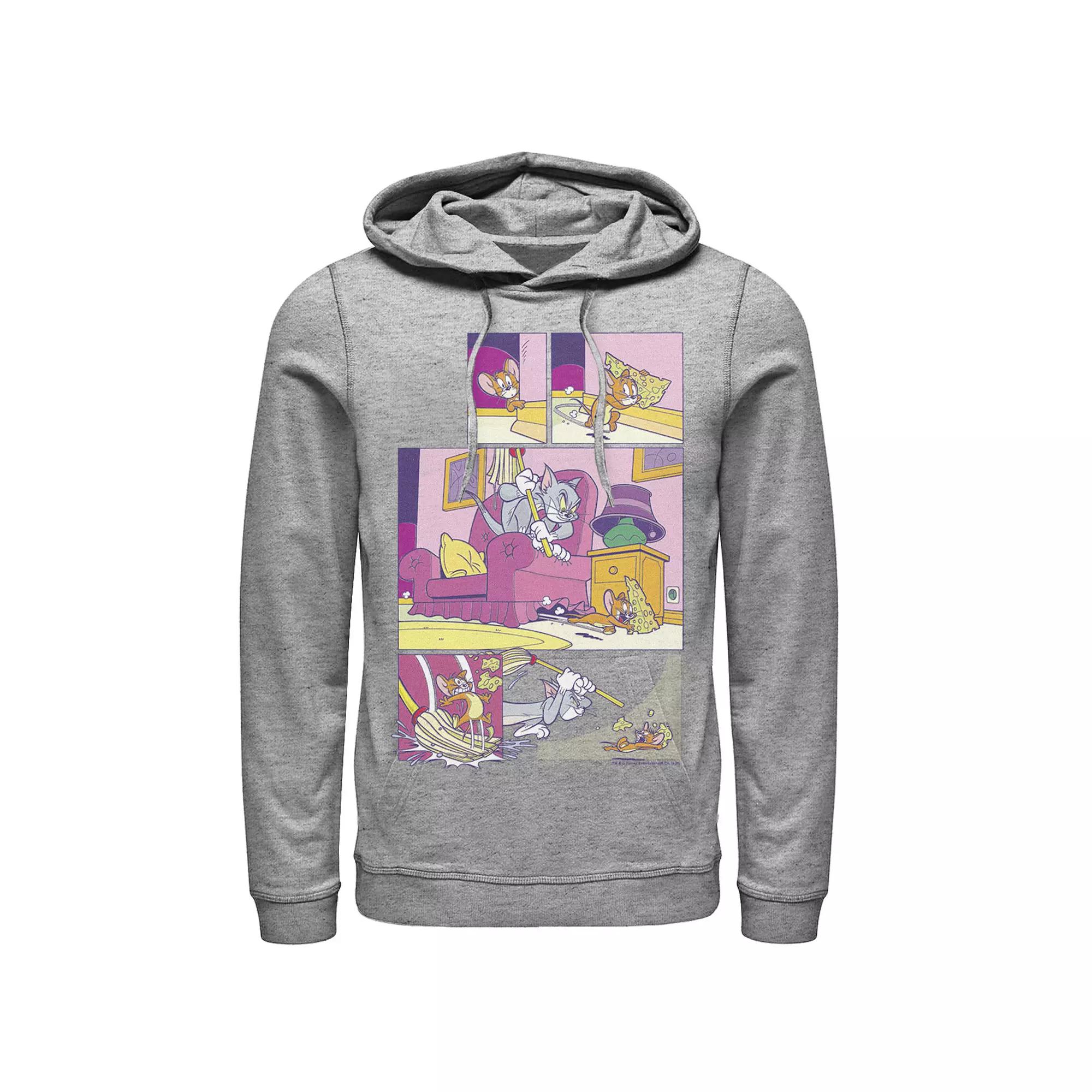 Men's Tom And Jerry Stealing Cheese Comic Panels Hoodie,  Product Image