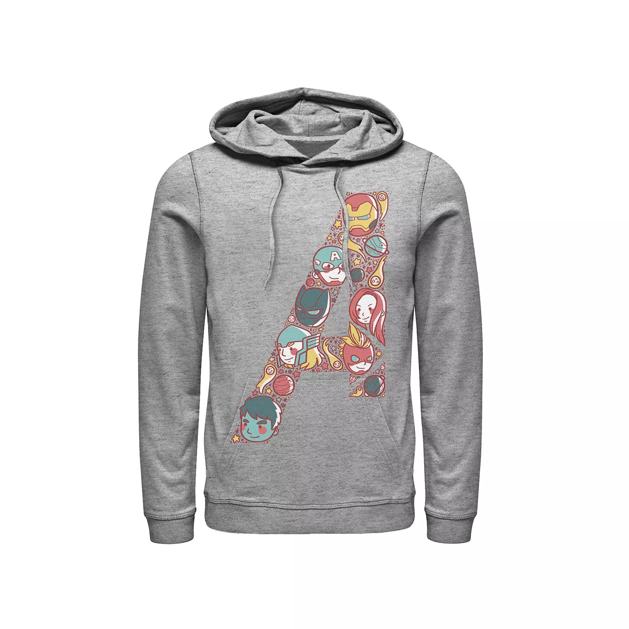 Men's Marvel Avengers Cute Anime Fill Logo Hoodie,  Product Image