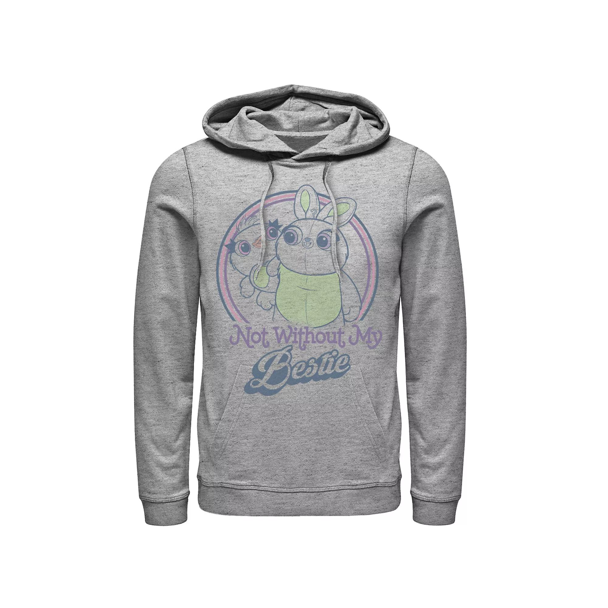 Disney / Pixar's Toy Story 4 Ducky & Bunny Men's My Bestie Poster Hoodie, Size: 3XL, Athletic Grey Product Image