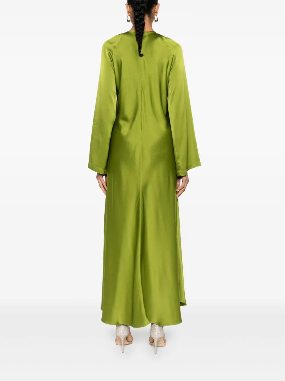 keyhole-neck silk maxi dress Product Image