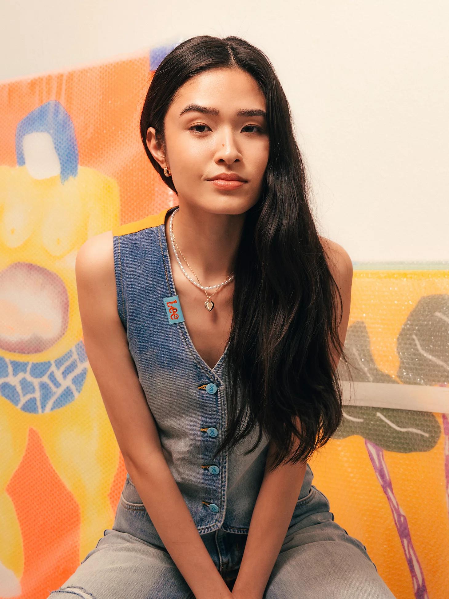 Women's Lee® x Ruohan Wang Denim Vest | Women's Jackets & Outerwear | Lee® Product Image