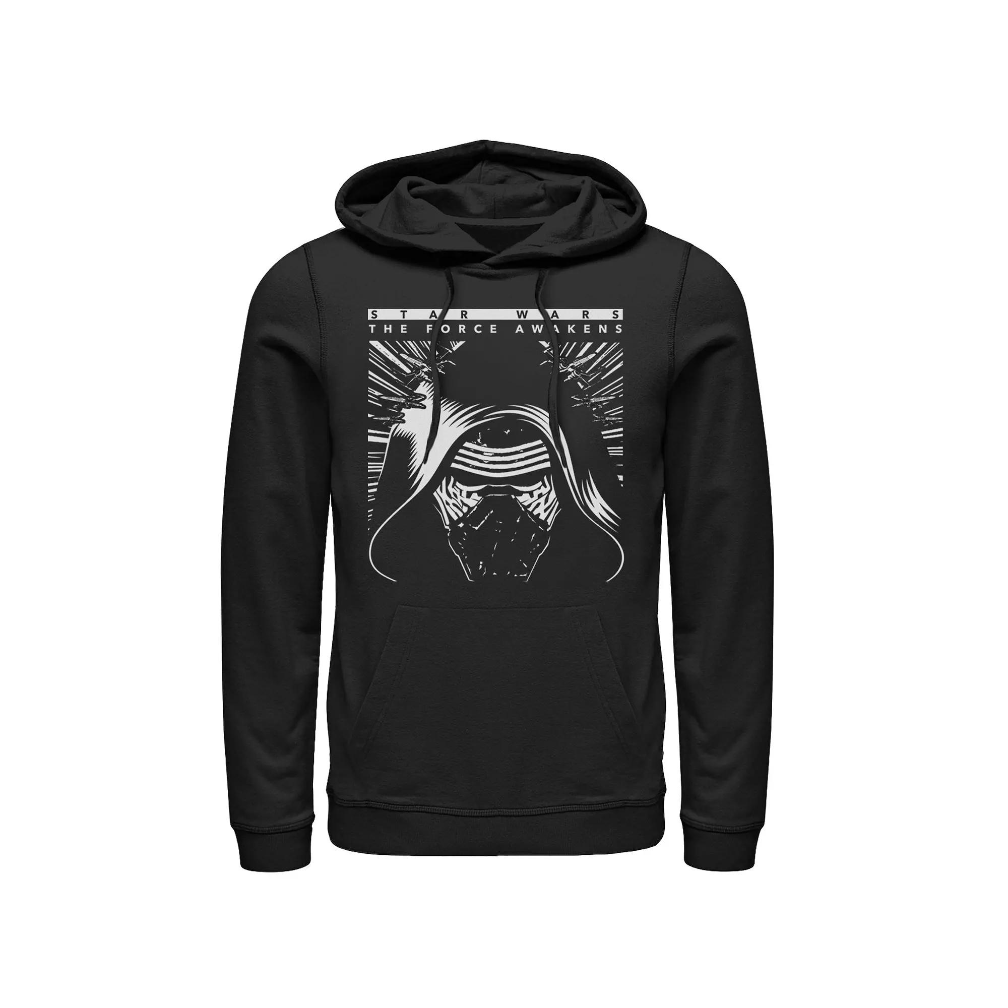 Men's Star Wars Kylo Ren Black And White Poster Hoodie,  Product Image