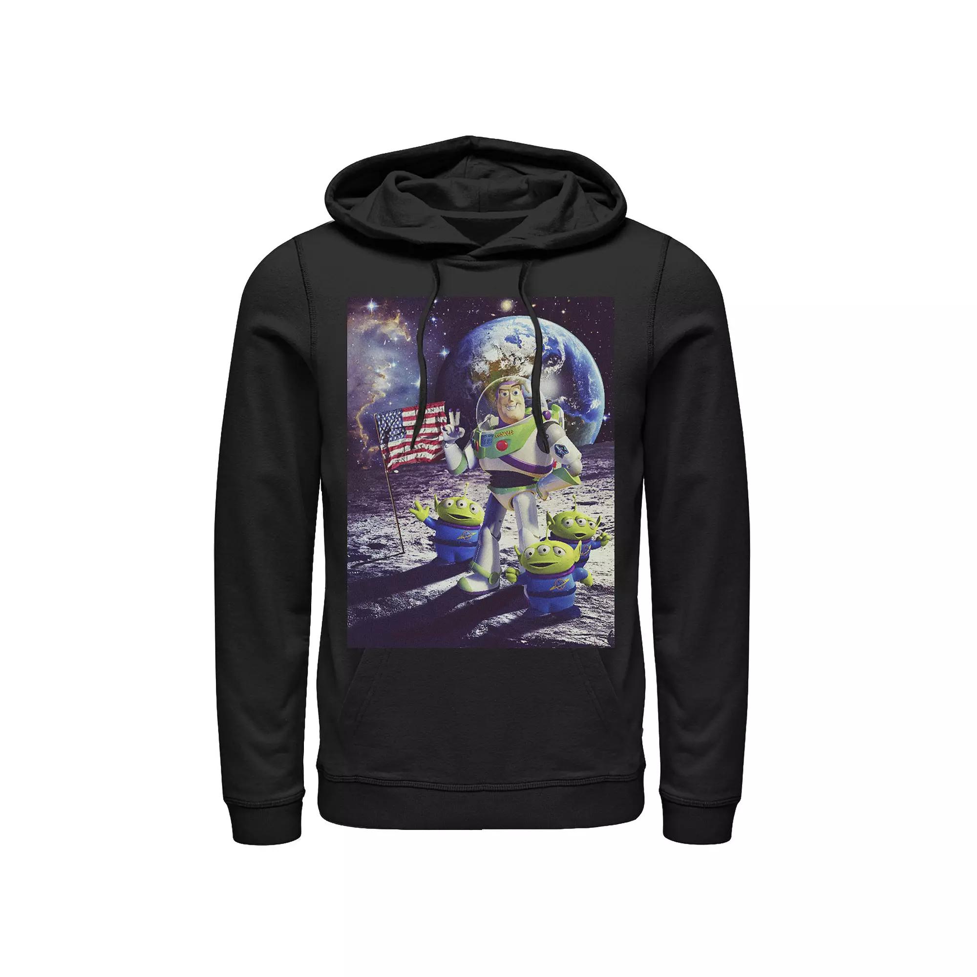 Disney / Pixar's Toy Story Buzz Lightyear & Aliens Men's On The Moon Photo Hoodie,  Product Image