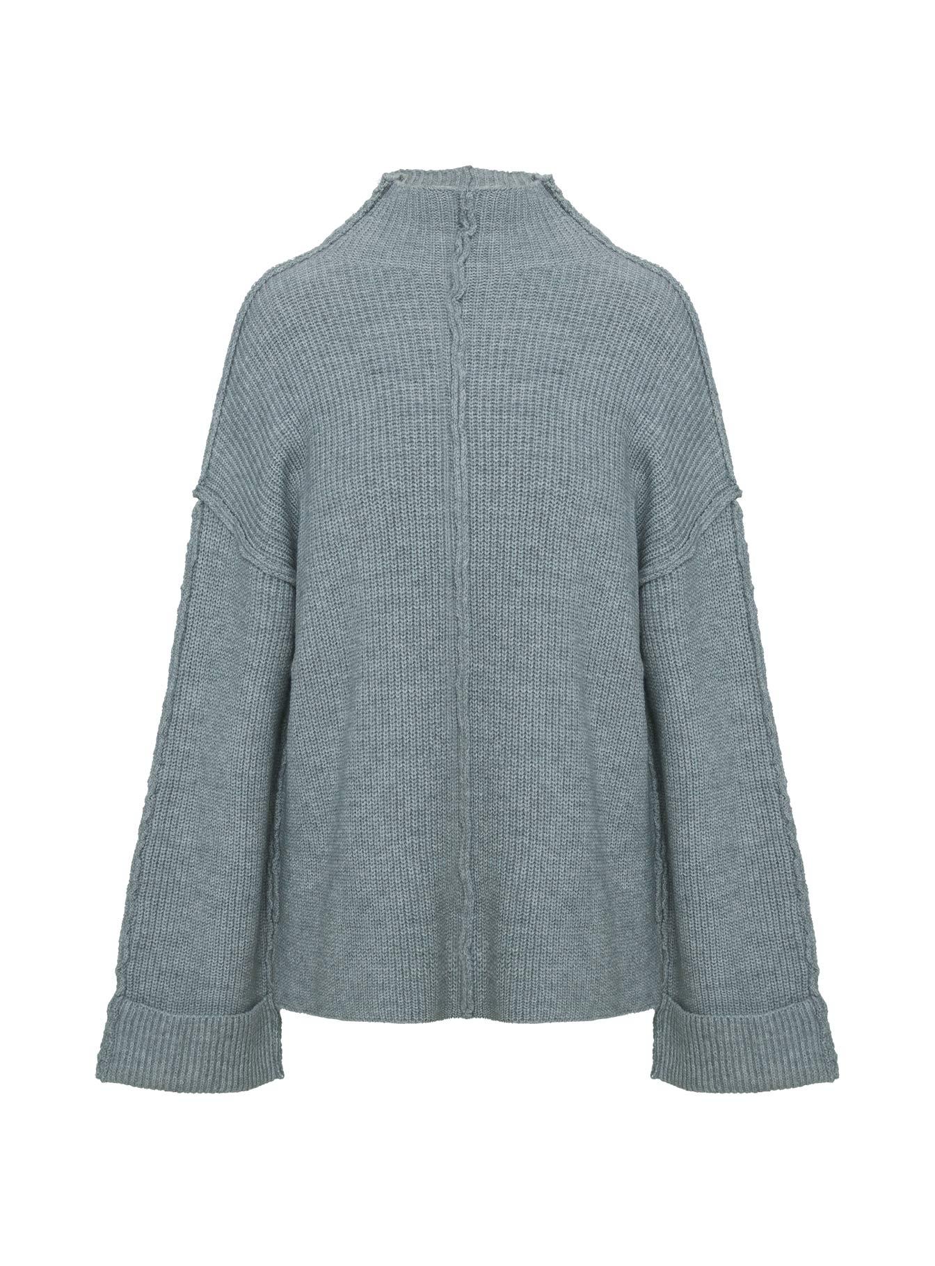 Lachlynn Oversized Knit Sweater Charcoal Marle Product Image