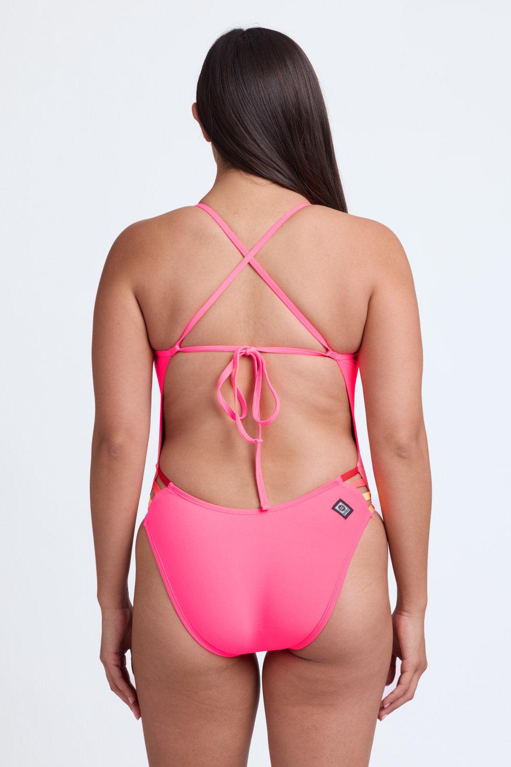 Gavin One Piece Swimsuit - Hot Pink Contrast Female Product Image