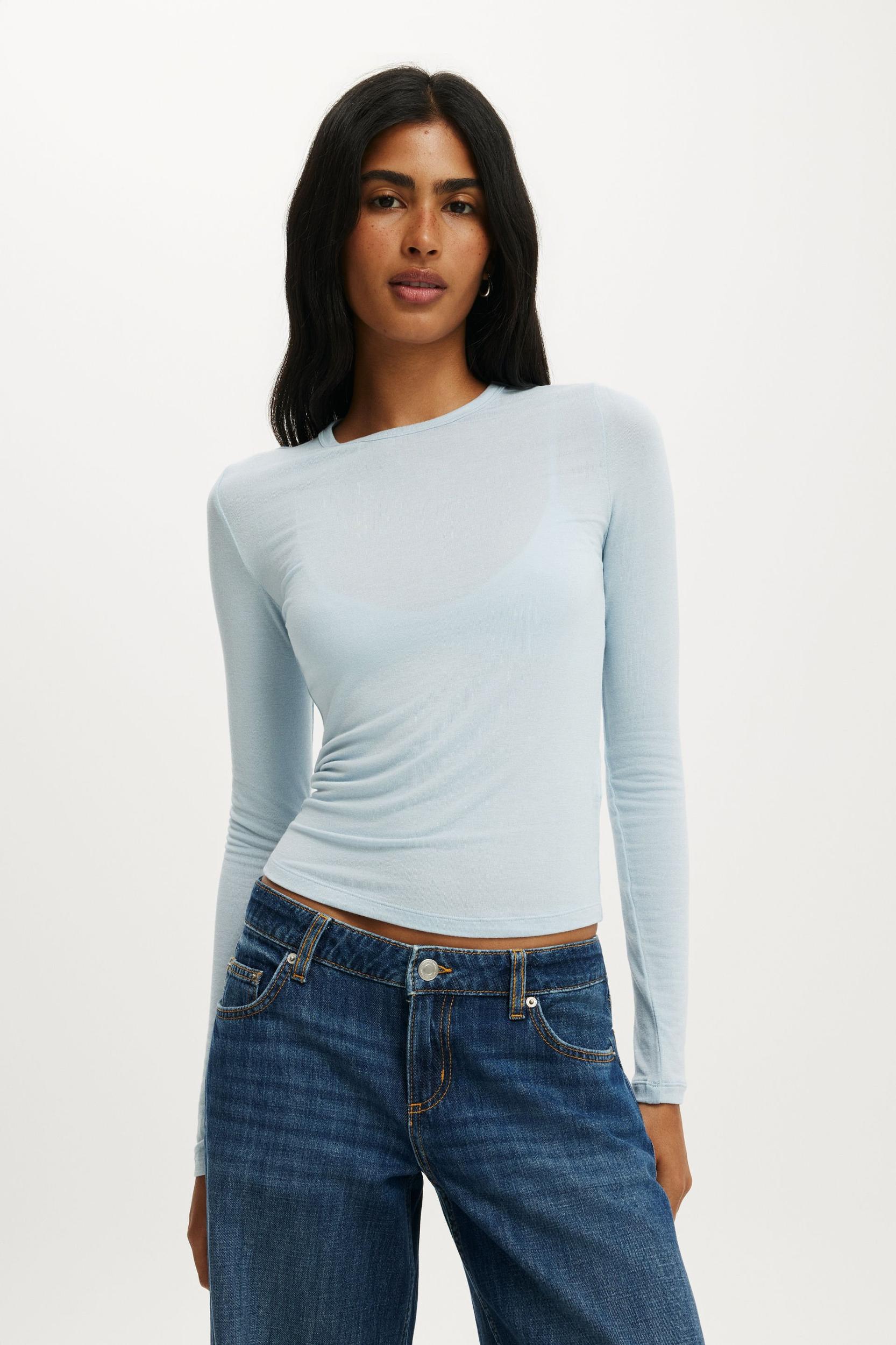 Sheer Layer Crew Long Sleeve Product Image