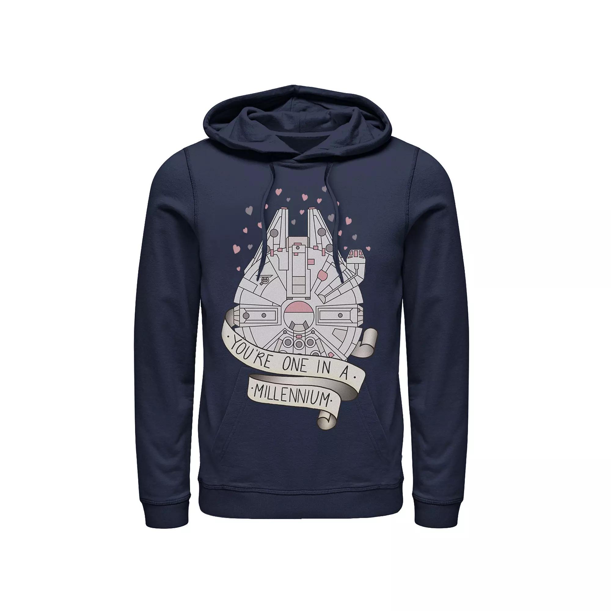 Men's Star Wars Millennium Falcon "You're One In A Millennium" Hoodie, Size: XXL, Blue Product Image