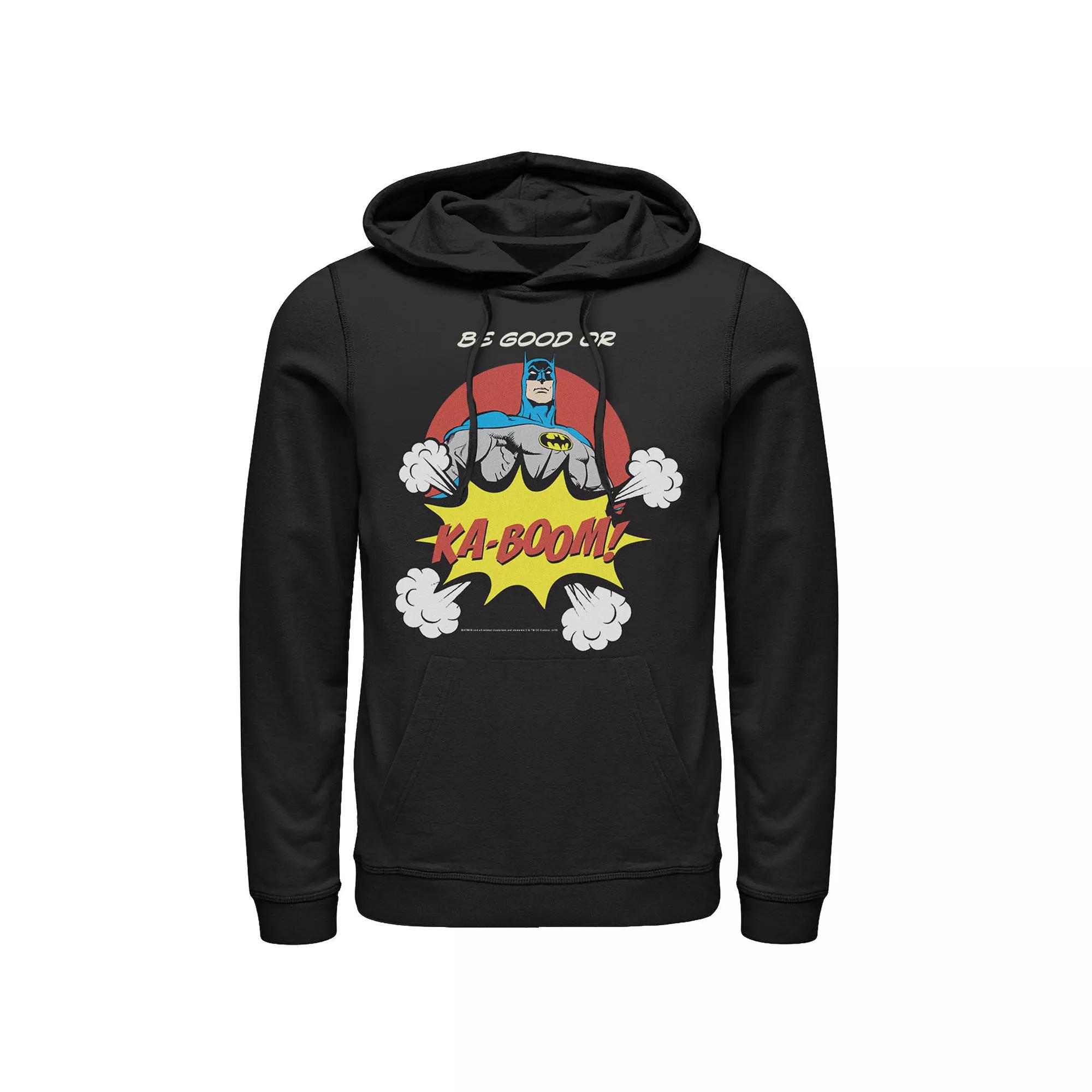 Men's DC Comics Batman Ka-Boom Pop Art Text Poster Hoodie,  Product Image