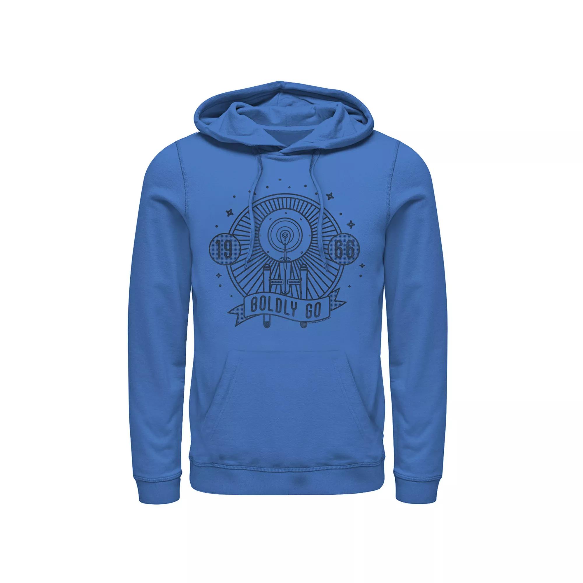Men's Star Trek Original Series 1966 Boldly Go Hoodie, Size: Large, Royal Product Image