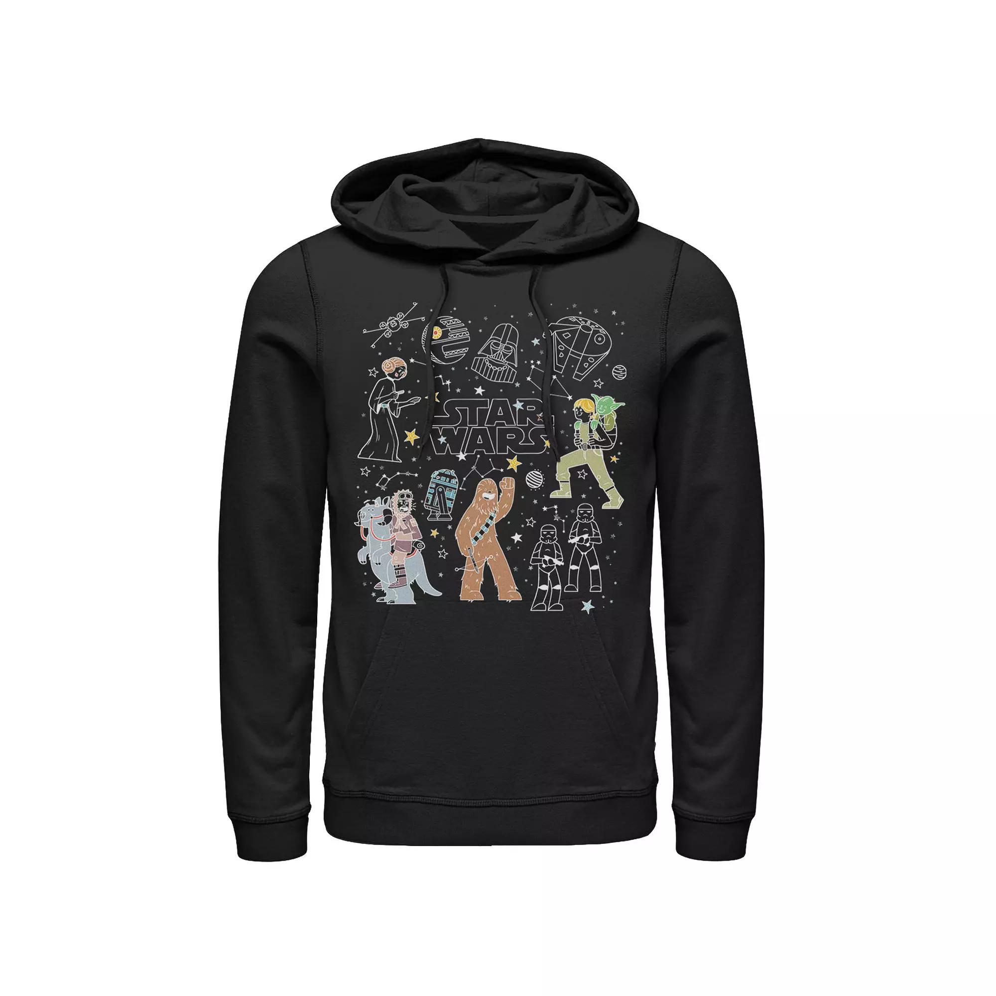 Men's Star Wars Group Shot Constellation Doodles Hoodie,  Product Image