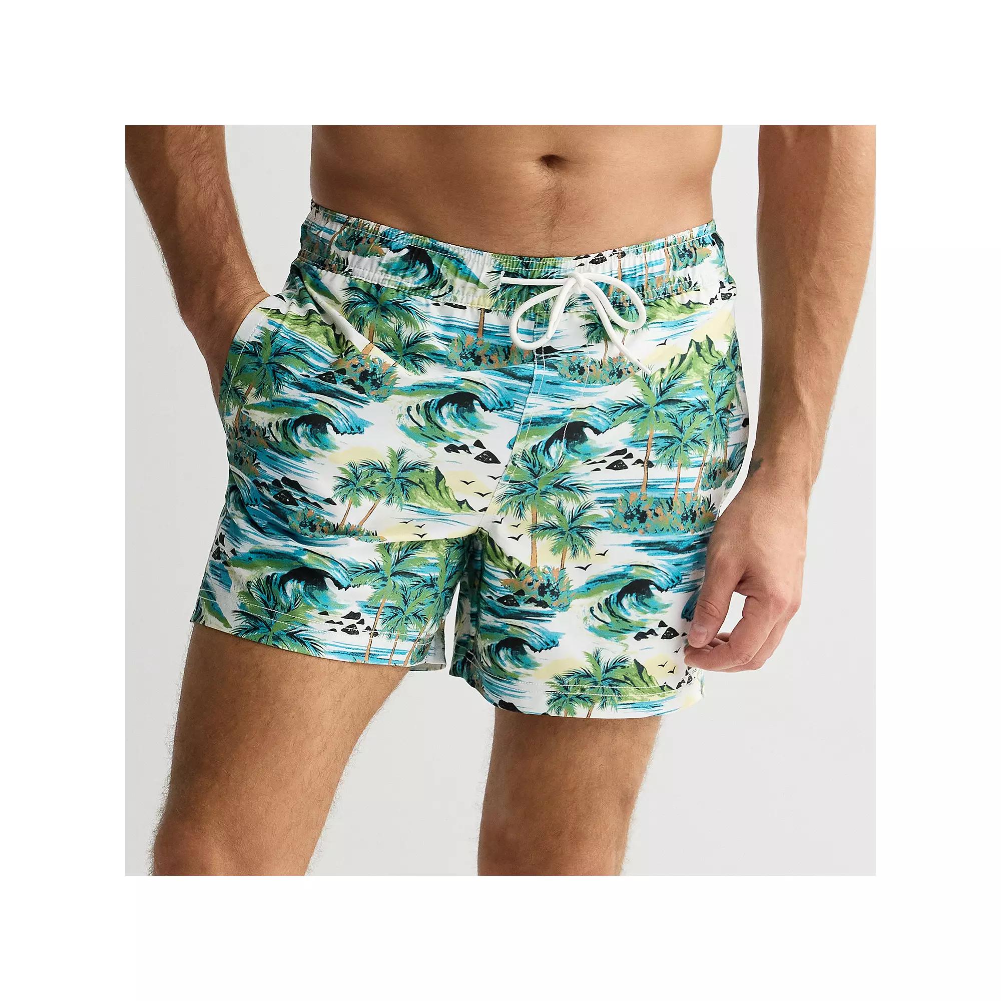 Men's Trinity Coast 5" Swim Trunks, Size: Large 5 INCH, White Product Image