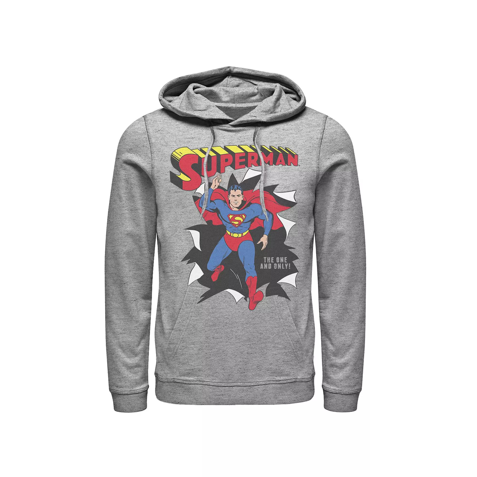 Men's DC Comics Superman Through Wall Poster Hoodie,  Product Image