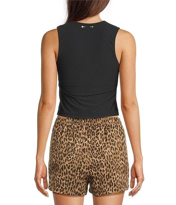 The Upside Onyx Kori Scoop Neck Sleeveless Crop Tank Product Image
